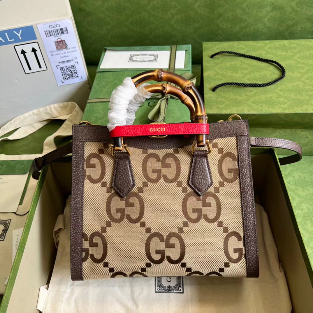 GUCCI DIANA JUMBO GG SMALL TOTE BAG