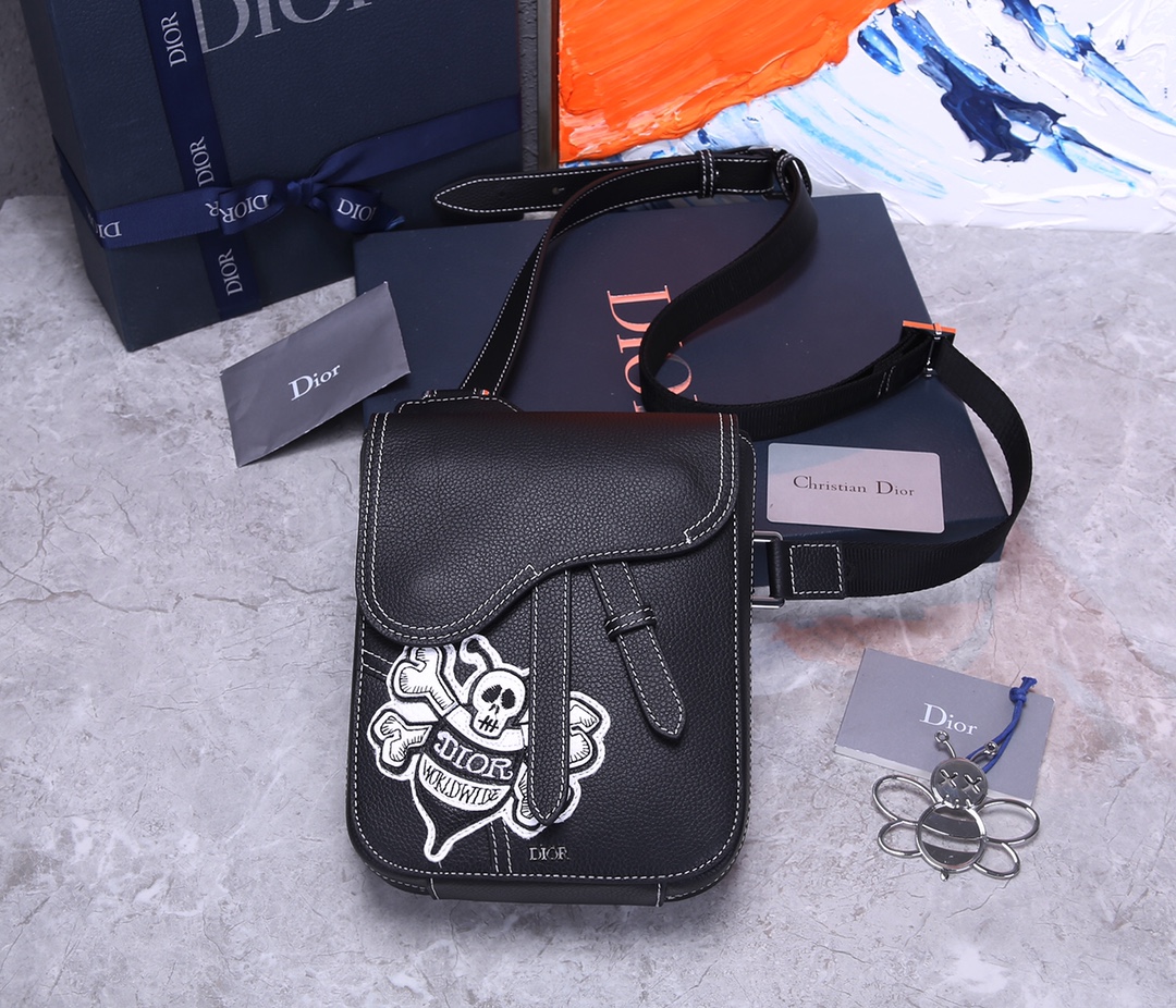 Dior Men’s Bee Print Shoulder Bag