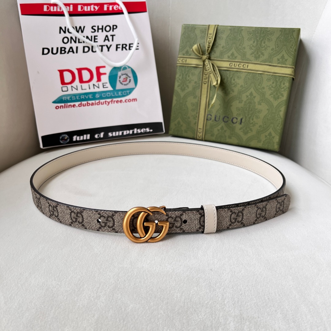 WIDE LEATHER BELT WITH DOUBLE G BUCKLE