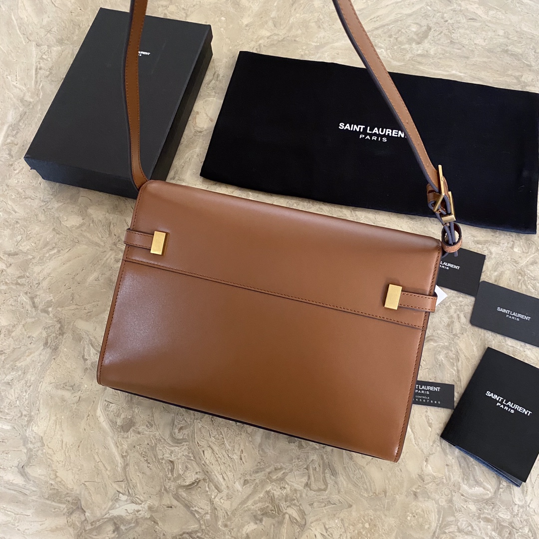 MANHATTAN MEDIUM SHOPPING BAG IN BOX SAINT LAURENT LEATHER