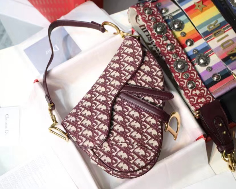 Dior saddle bag in red