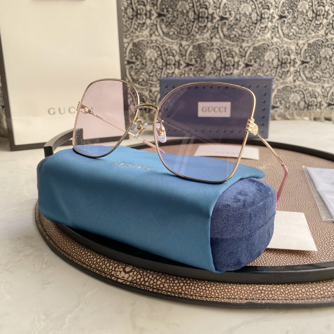 Gradient GG Metal & Acetate Butterfly Sunglasses