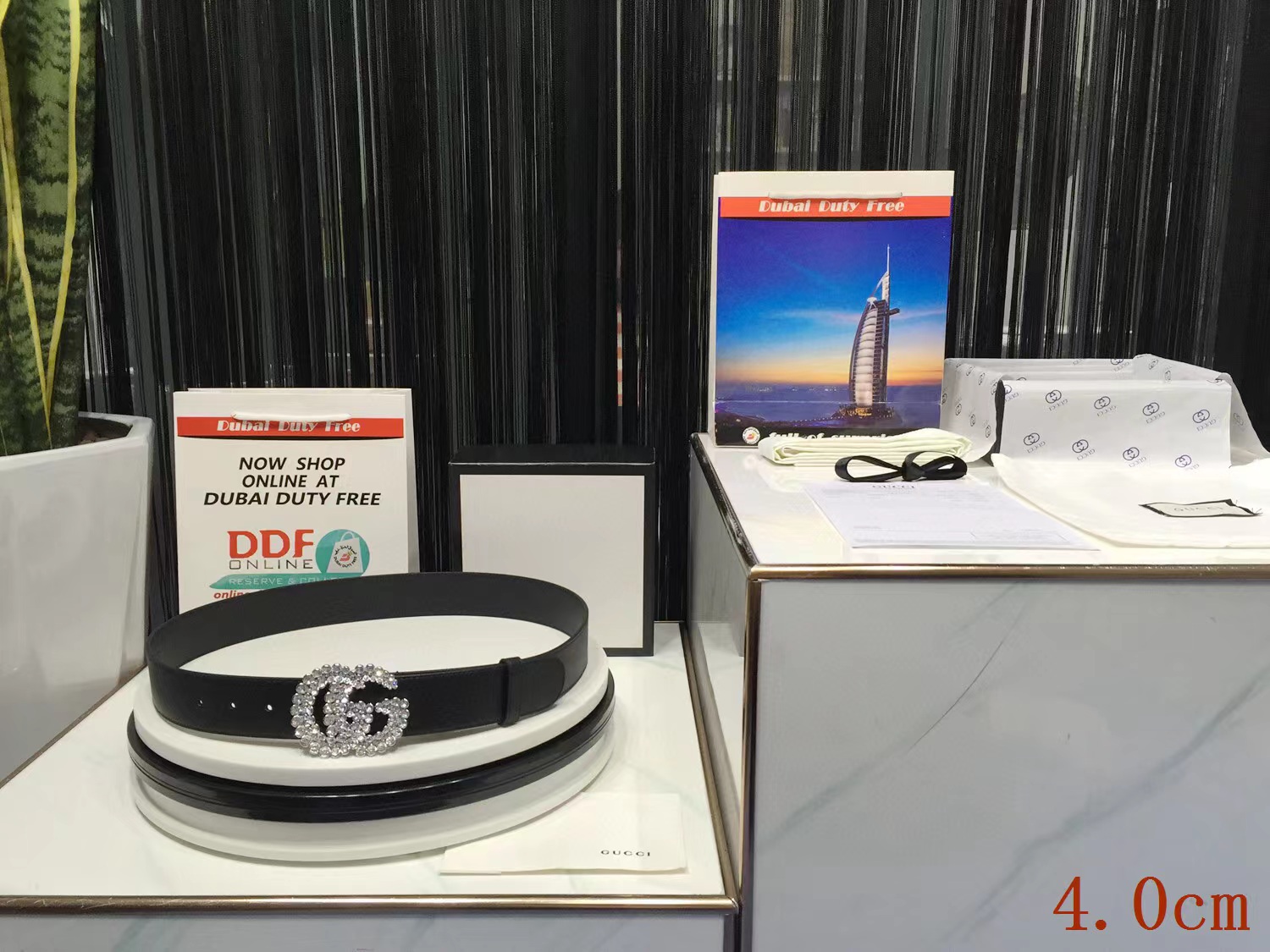 Gucci Leather belt with Double G buckle black leather