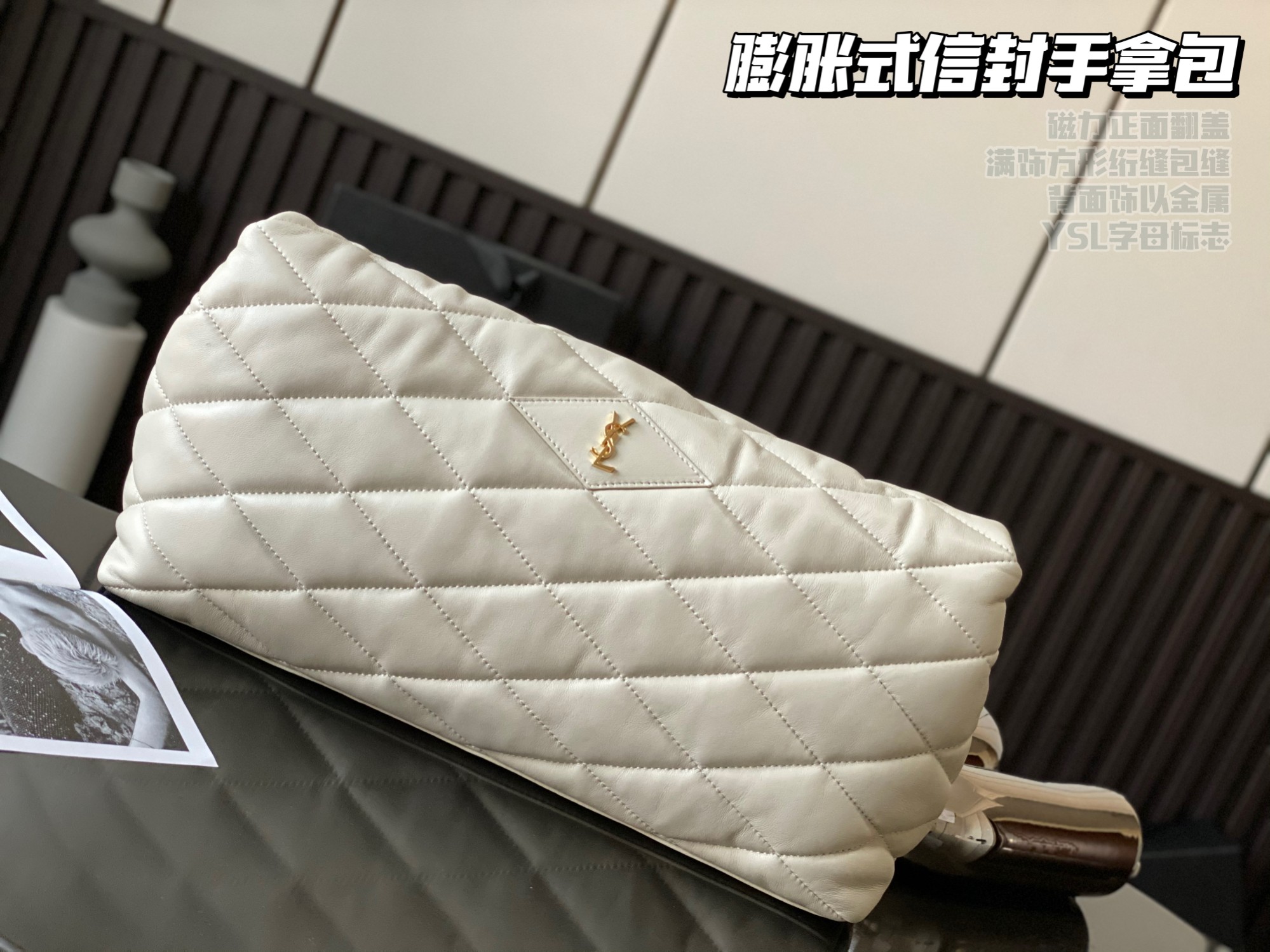 SADE LARGE CLUTCH IN SATIN