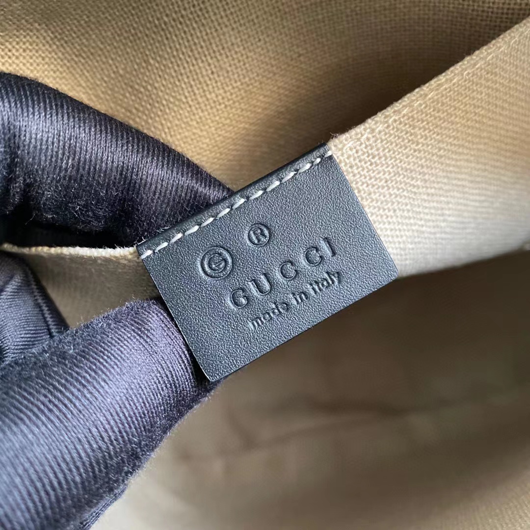 GUCCI Micro GG Leather Mini Dome Crossbody Bag