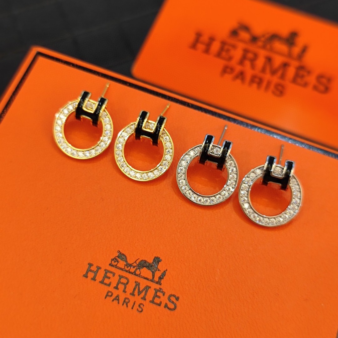 Hermes H Earrings