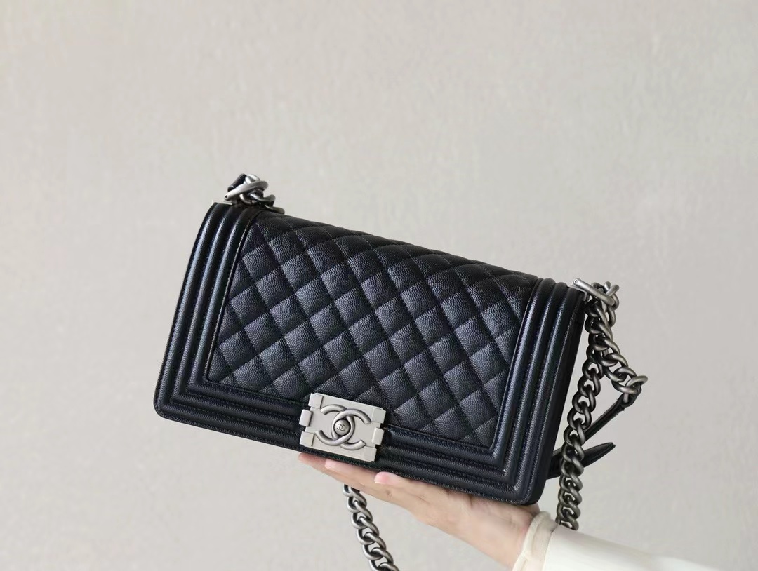 BOY CHANEL SHOULDER BAG Cow Leather
