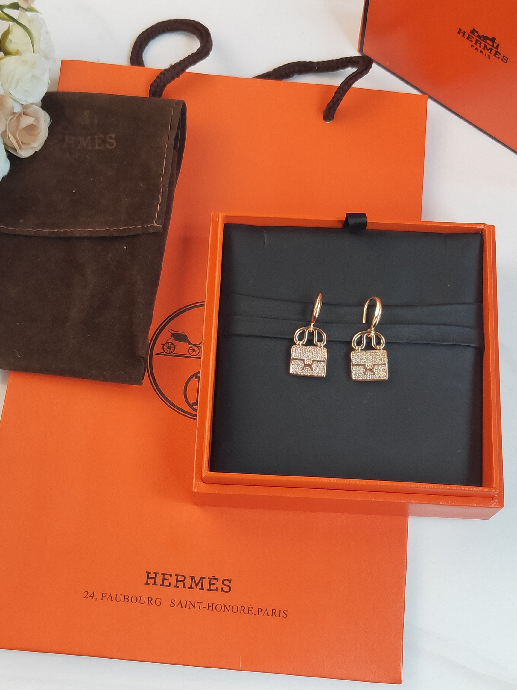 Hermes Constance Amulette Earrings