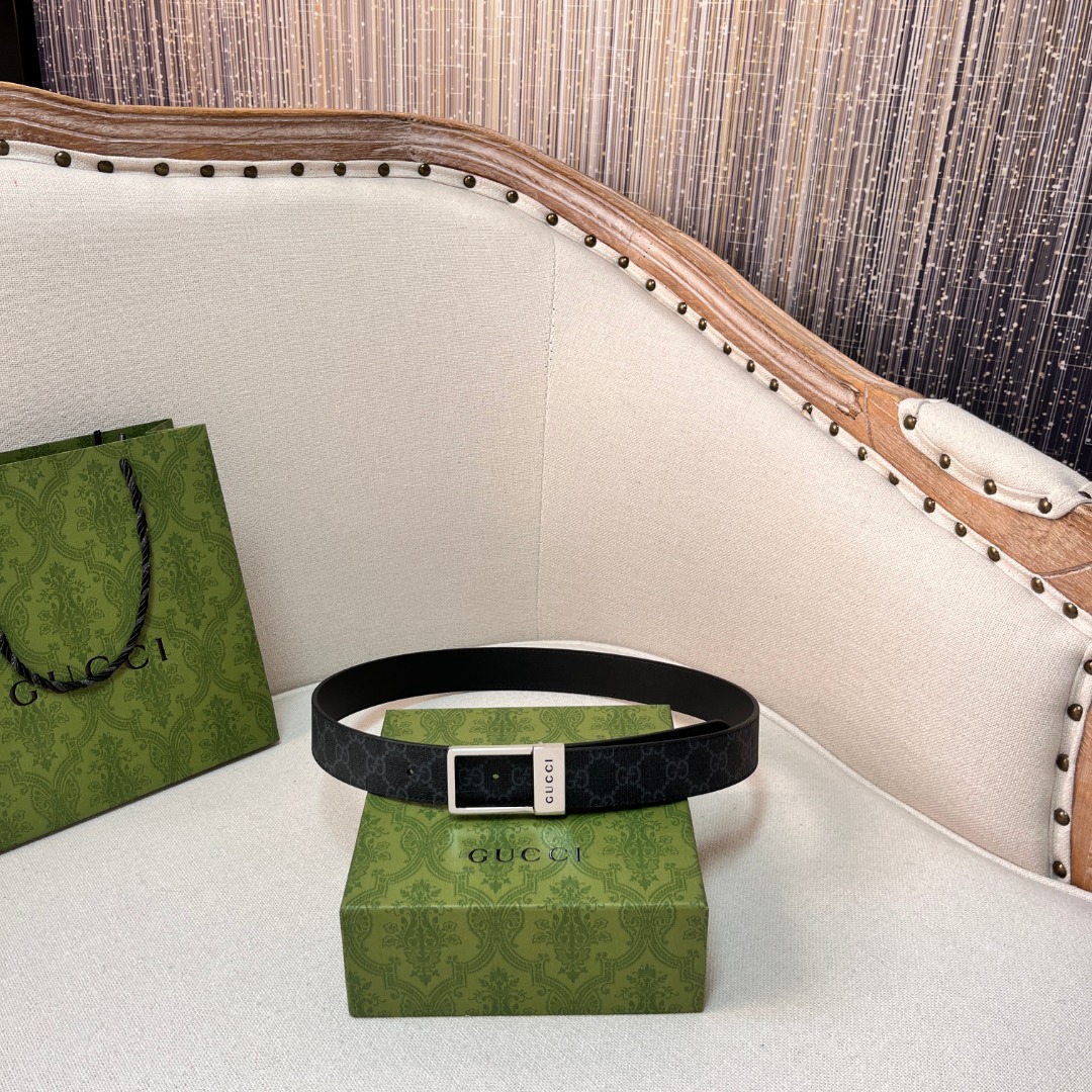 GG belt with silver buckle