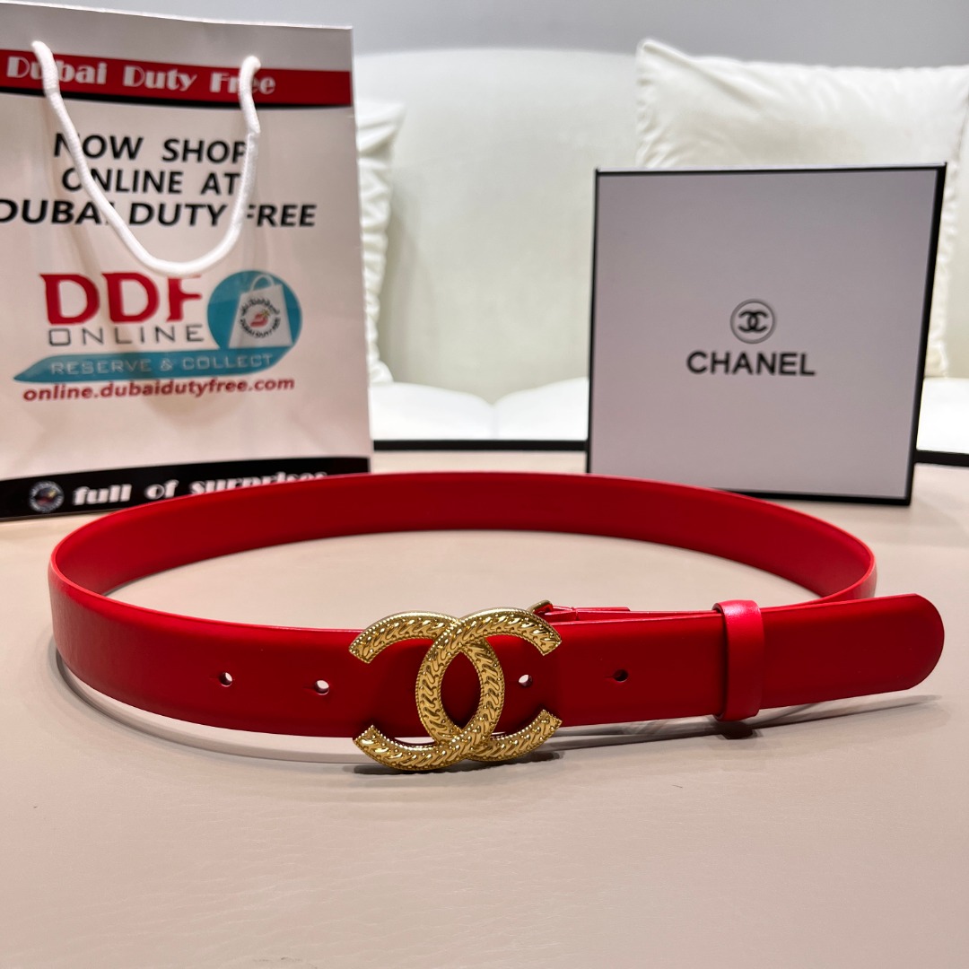 Chanel leather belt