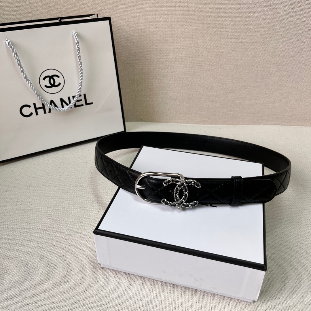 Chanel leather belt