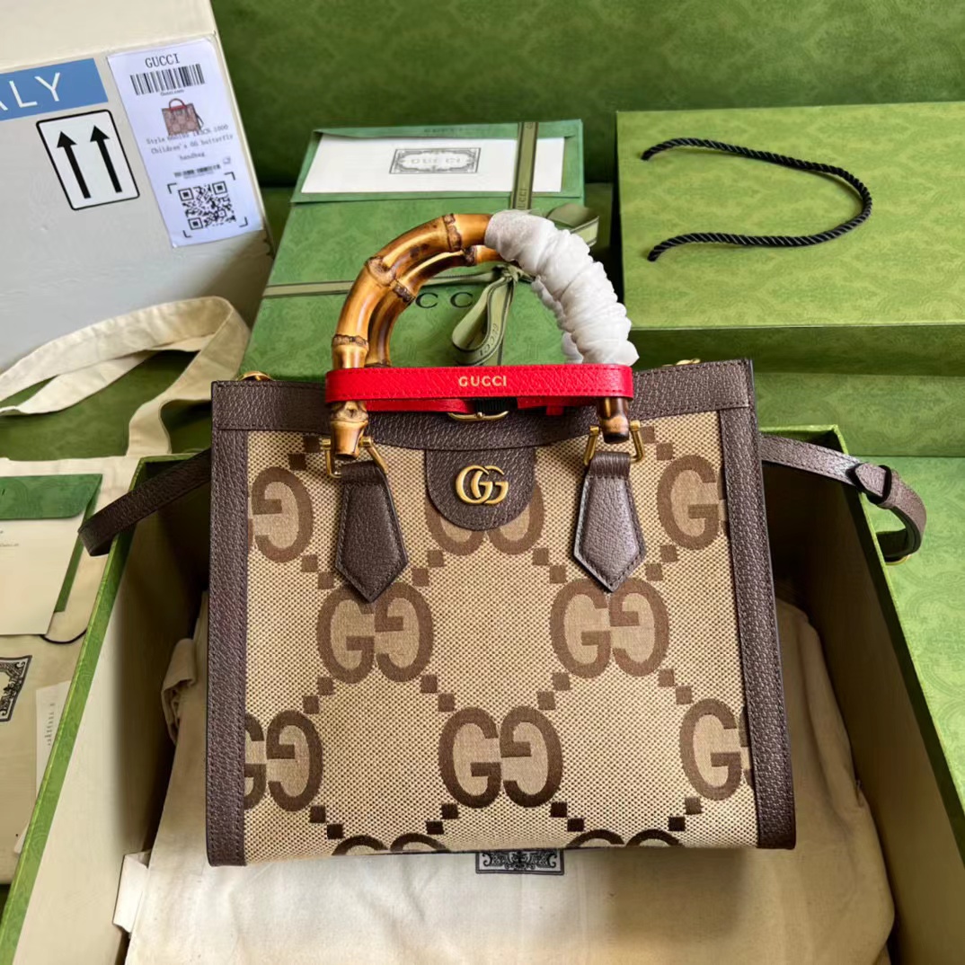 GUCCI DIANA JUMBO GG SMALL TOTE BAG