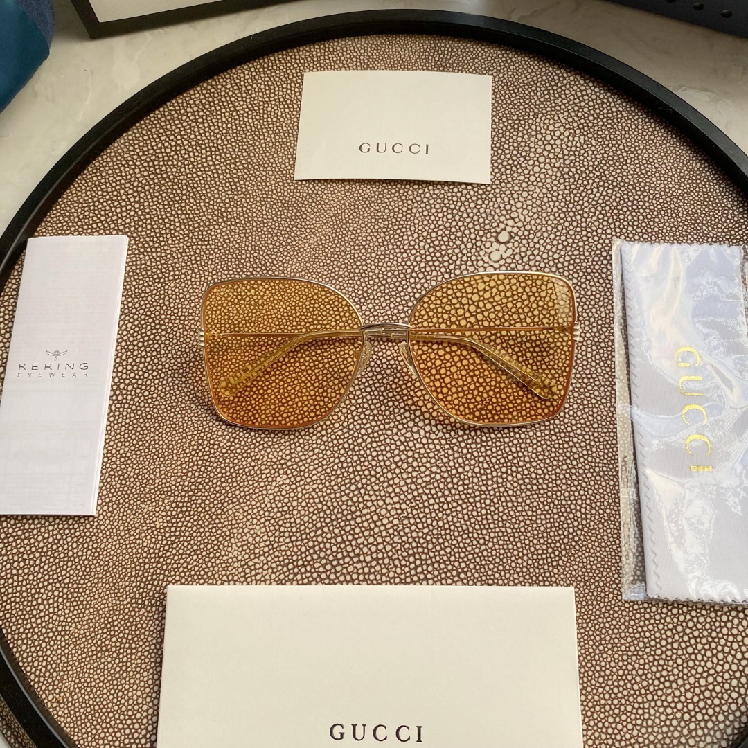 Gradient GG Metal & Acetate Butterfly Sunglasses