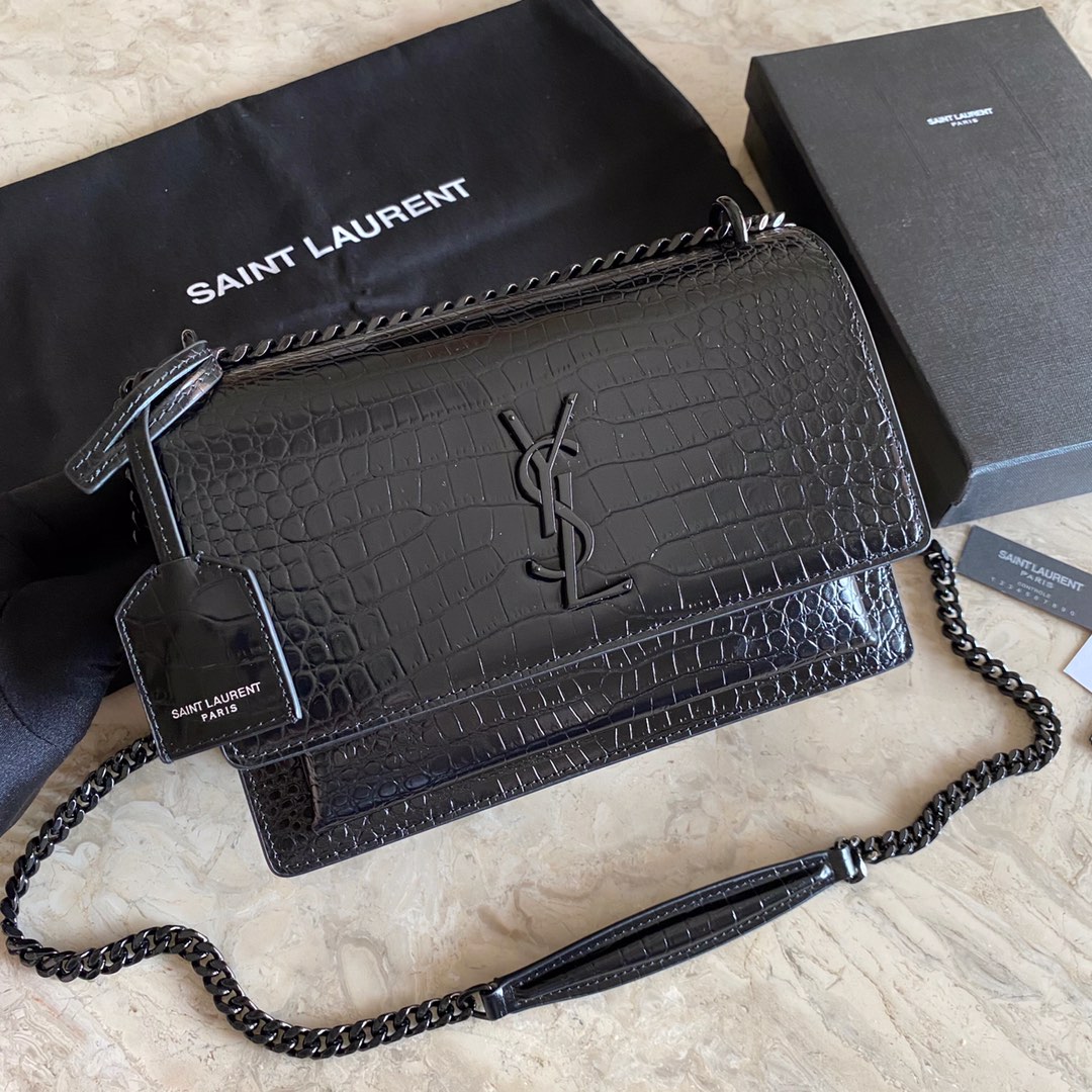 MANHATTAN MEDIUM SHOPPING BAG IN BOX SAINT LAURENT LEATHER