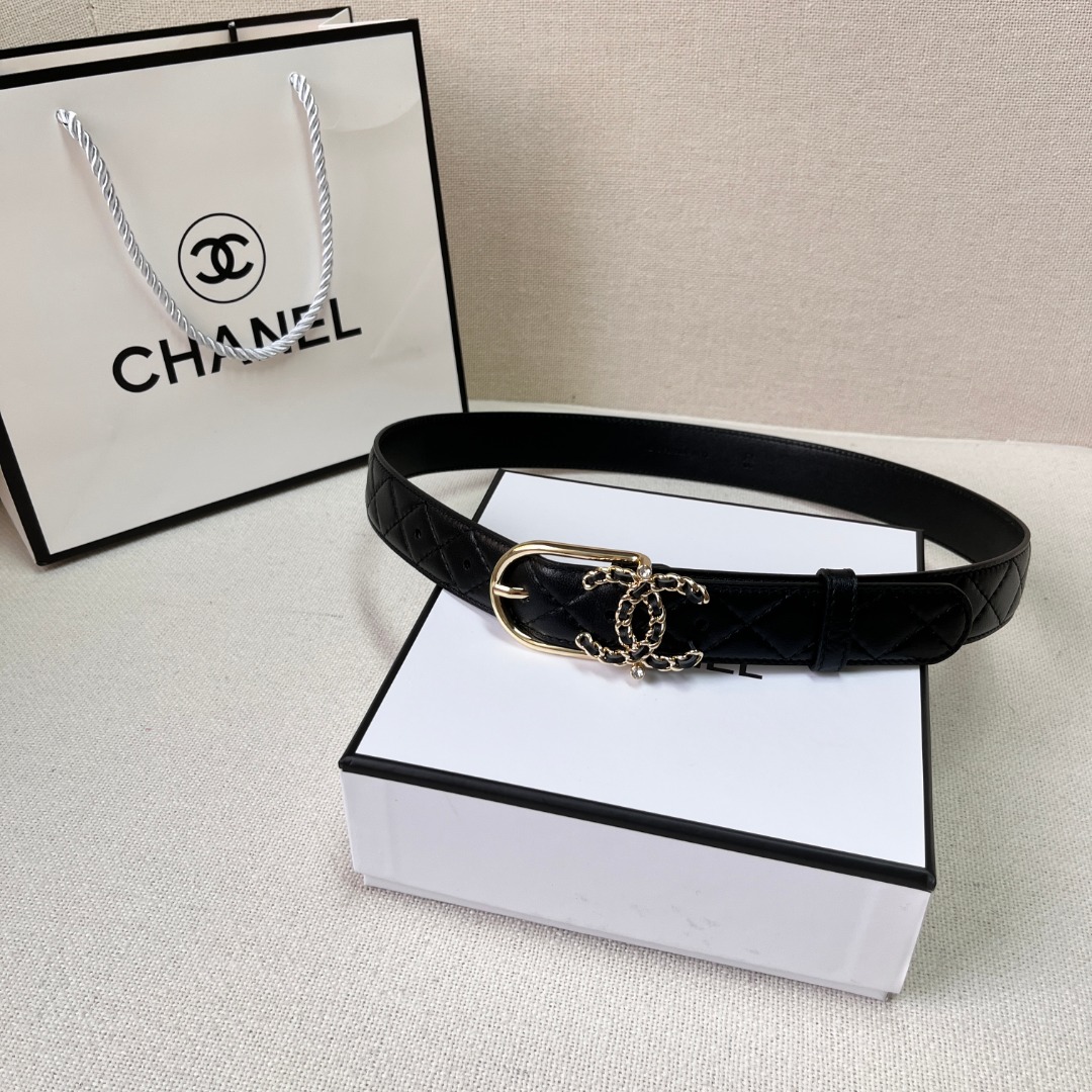 Chanel leather belt