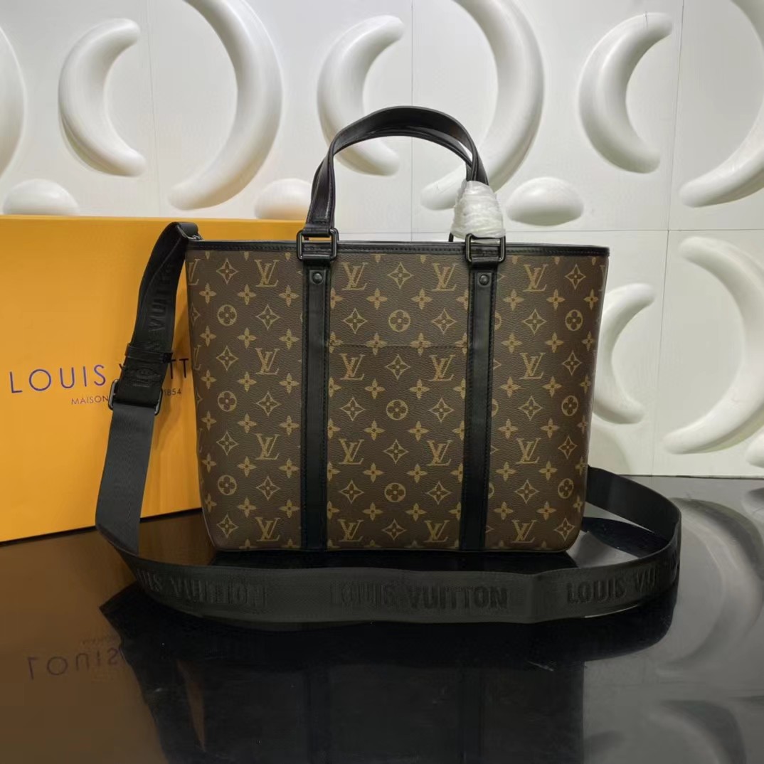 Louis Vuitton Monogram Macassar Weekend Tote GM
