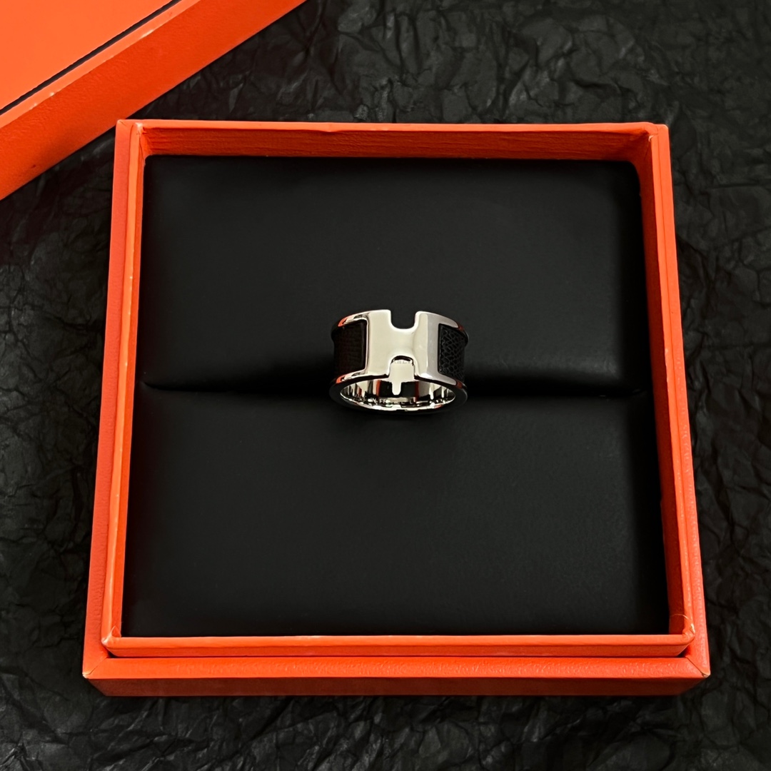 Hermes Reversible Leather Strap Ring