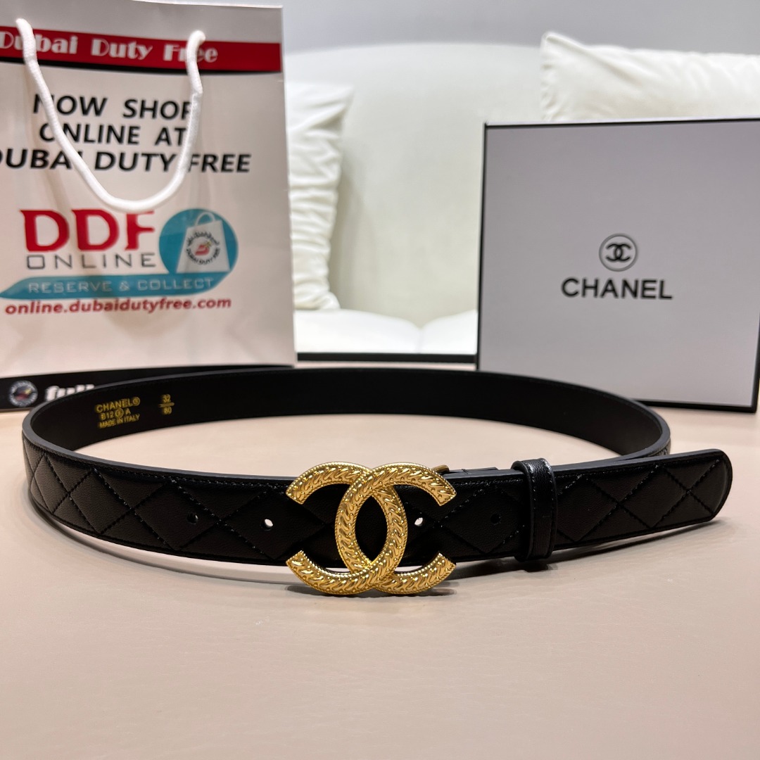 Chanel leather belt