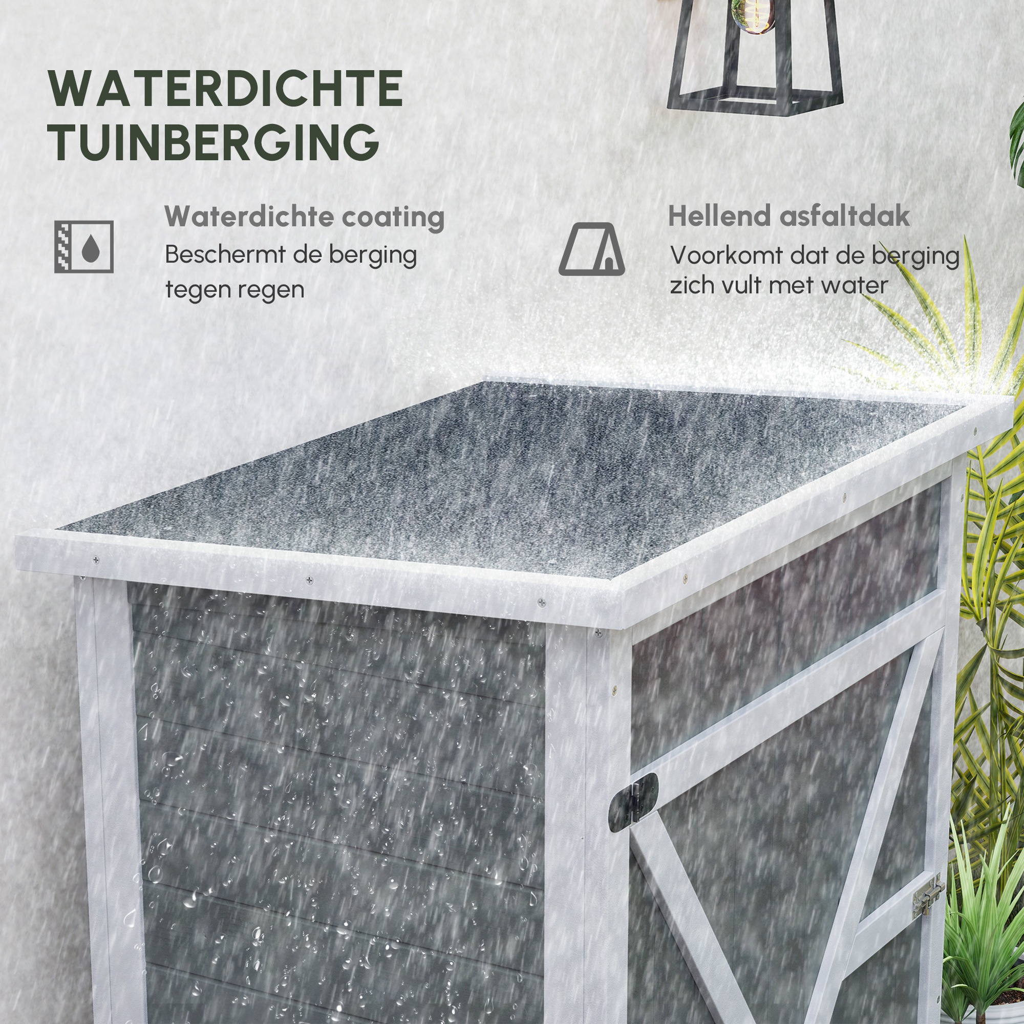 Outsunny apparatuurkast 75 cm x 56 cm x 115 cm