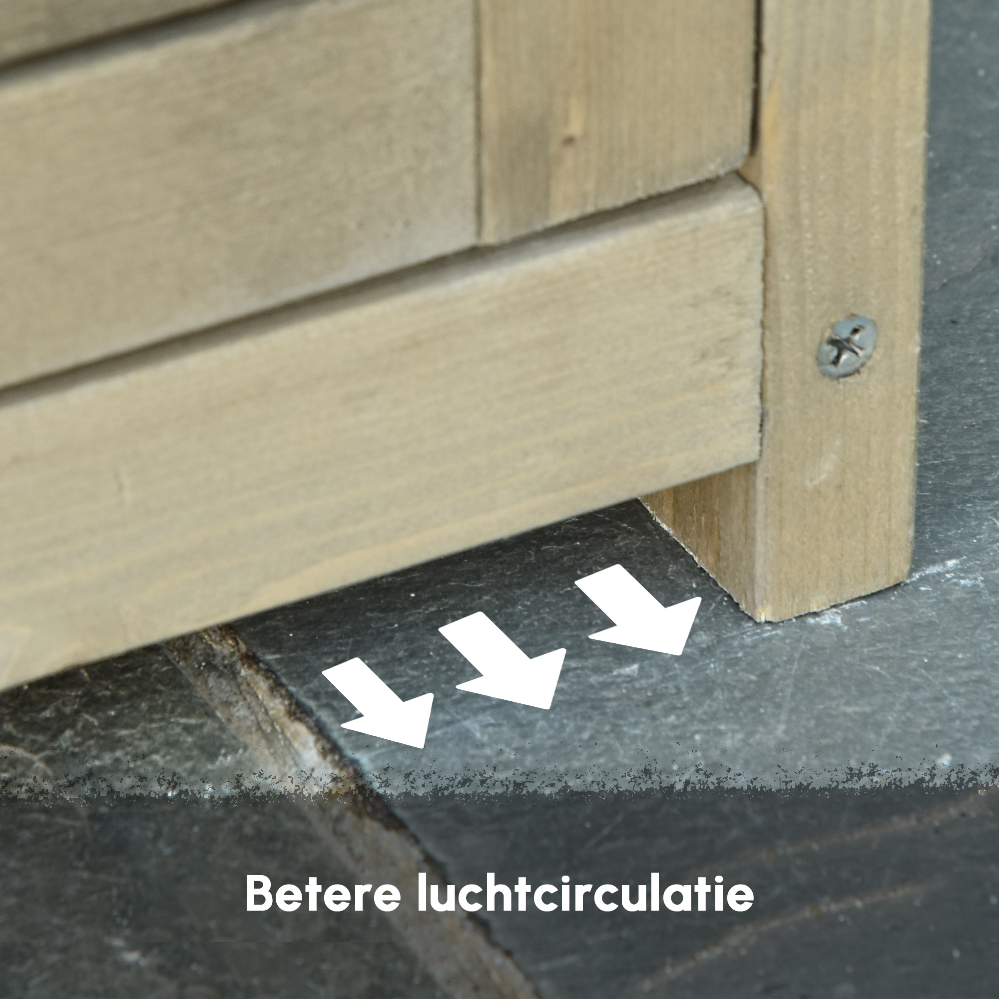 Outsunny Gereedschapsschuur 4 vakken Gereedschapsschuur Gereedschapskast schuur naturel / grijs