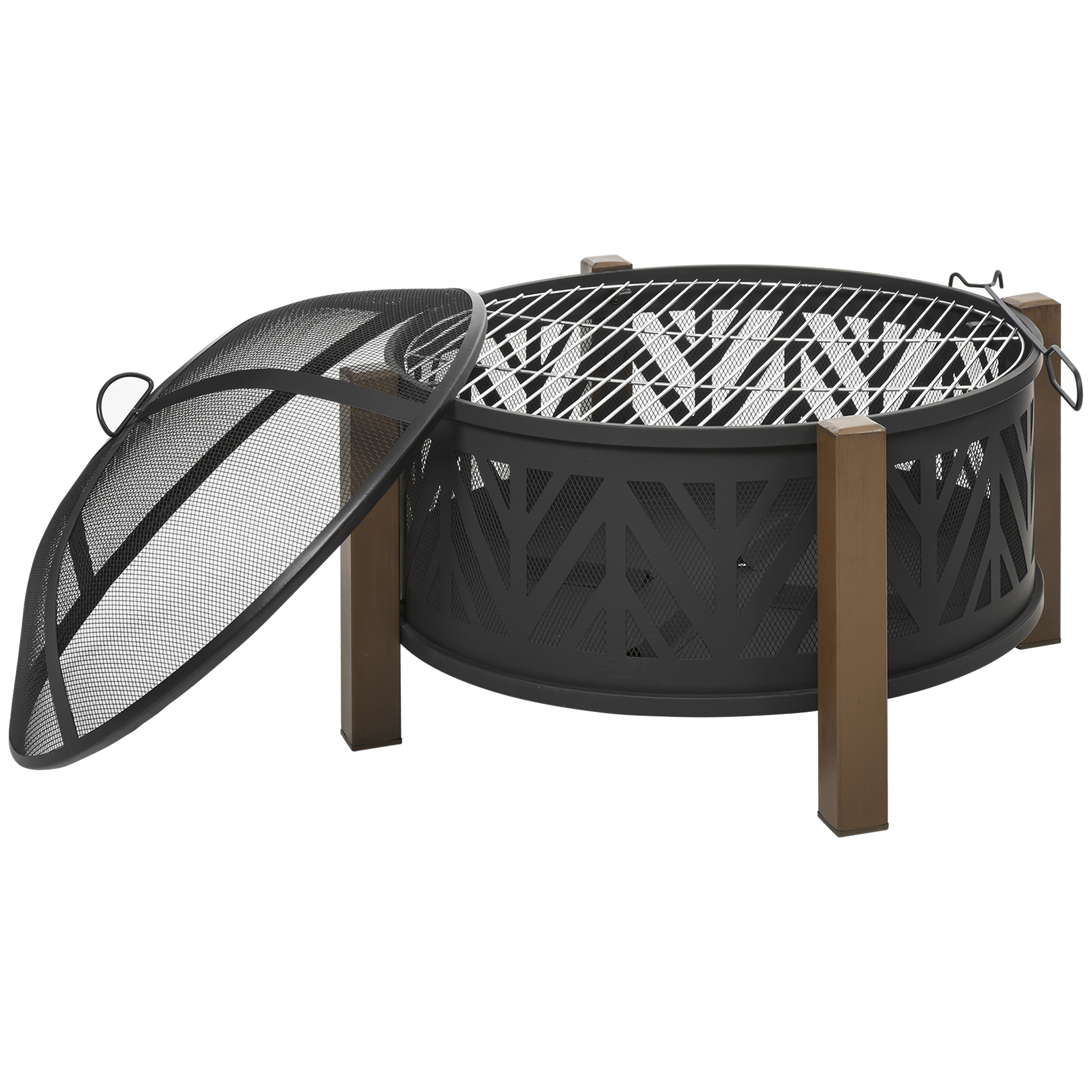 Outsunny 2-in-1 vuurschaal