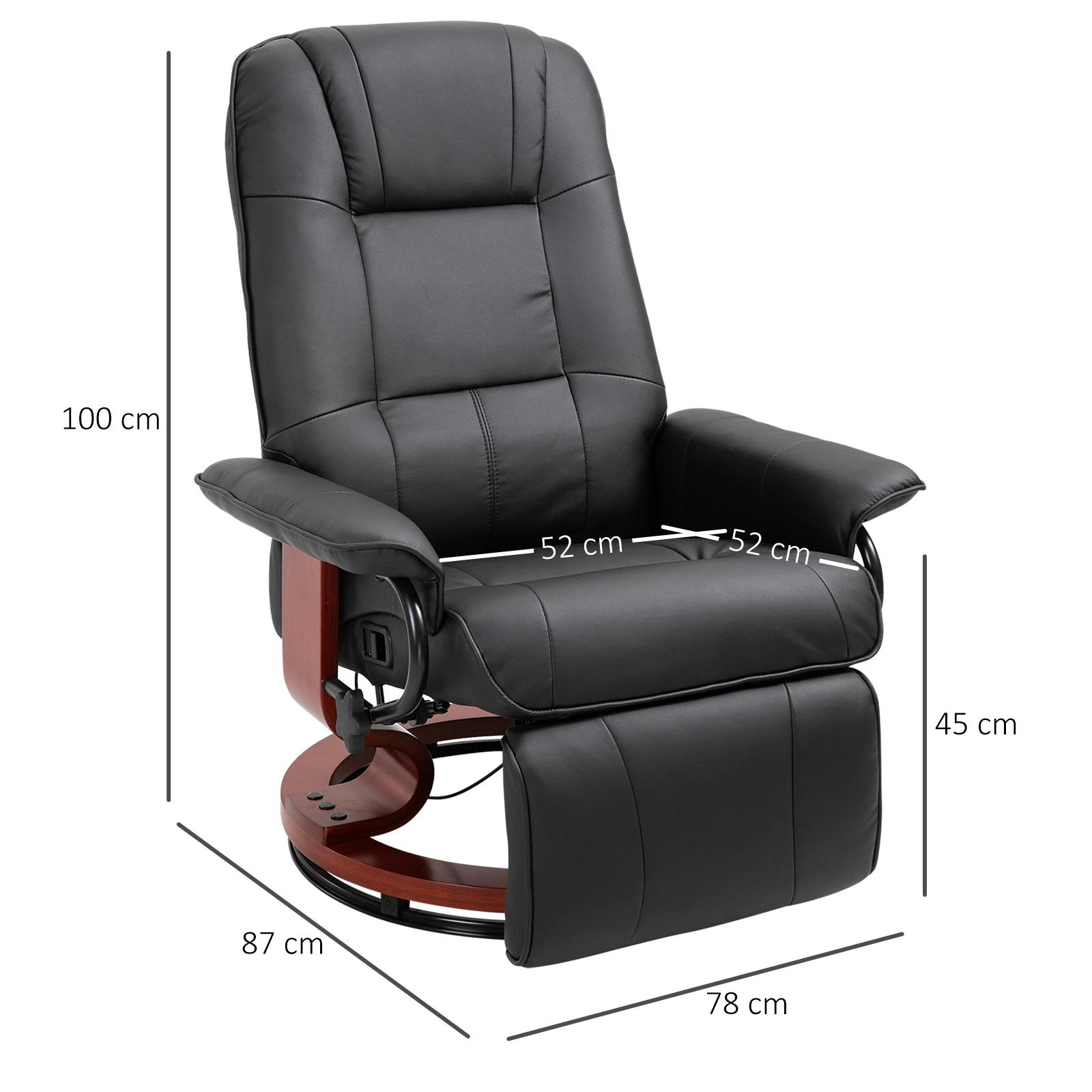 HOMCOM Relax TV-stoel fauteuil zwart