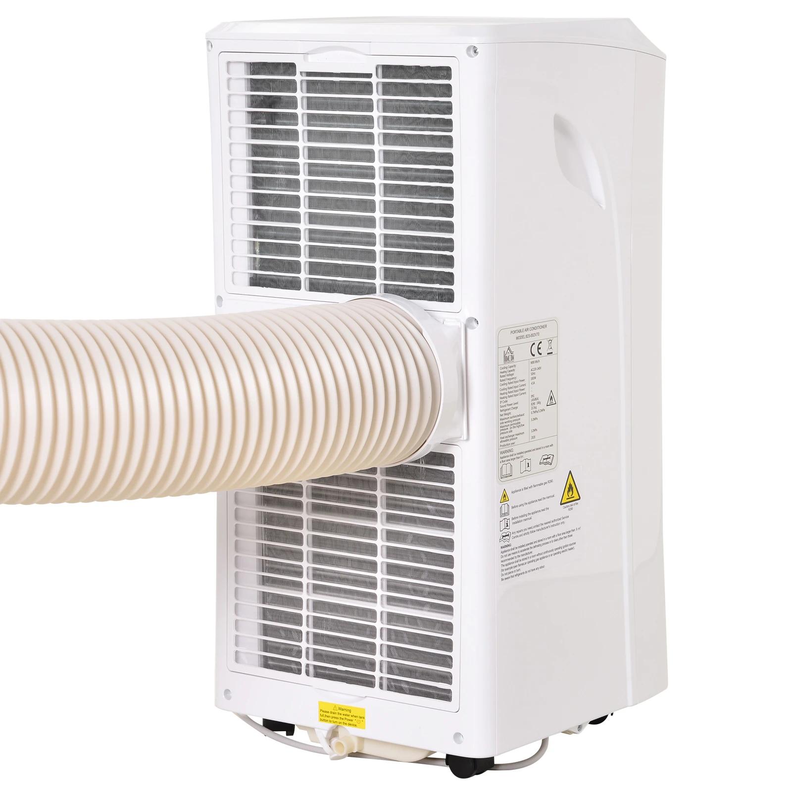 HOMCOM Mobiele airconditioning 3-in-1 airconditioner ontvochtiging 2,6 kW afstandsbediening ABS