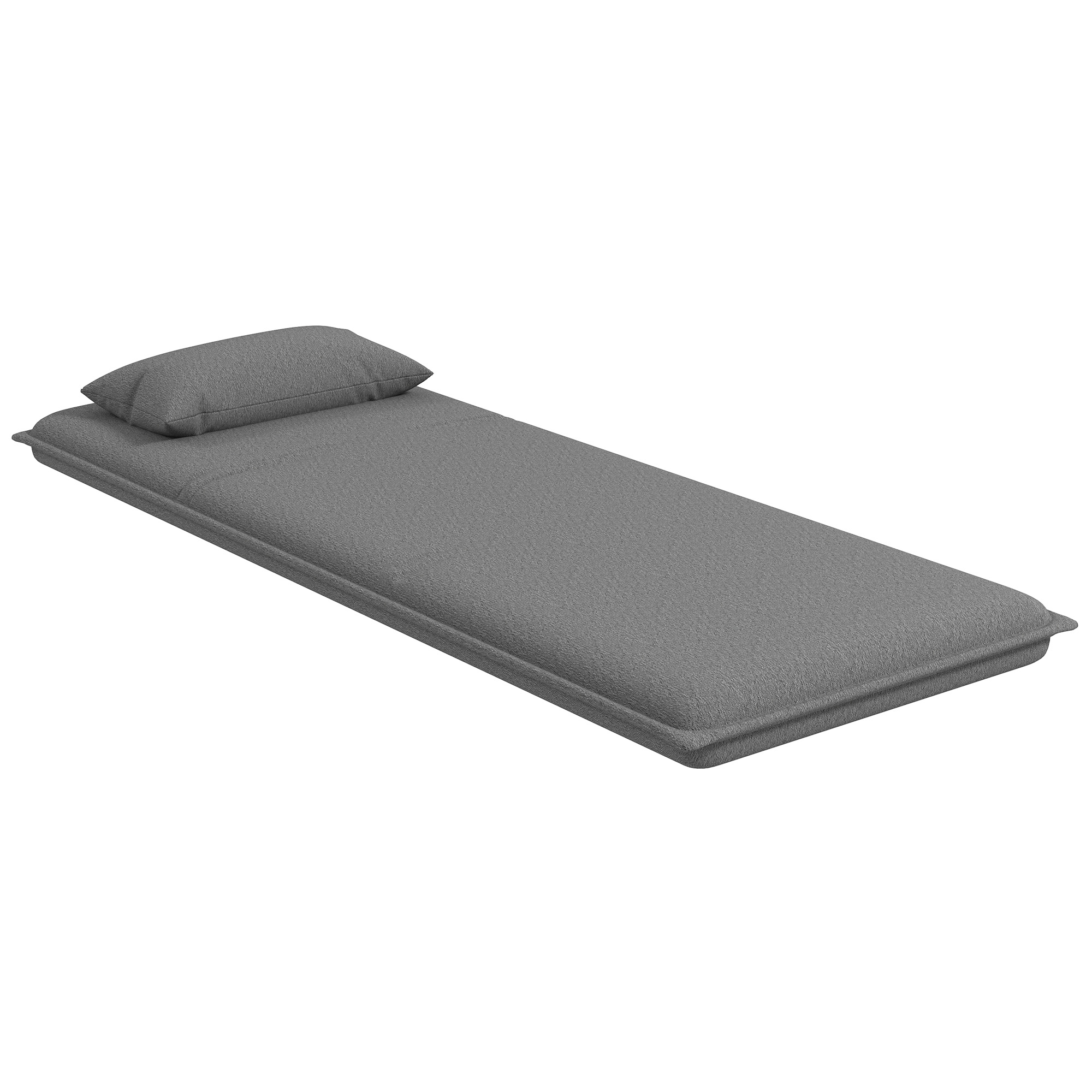 HOMCOM Vloerstoel, 3-in-1 Ontwerp, Verstelbare Vloerstoel, Chaise Longue voor Woonkamer, Slaapkamer, Gastenkamer, Kantoor, Grijs