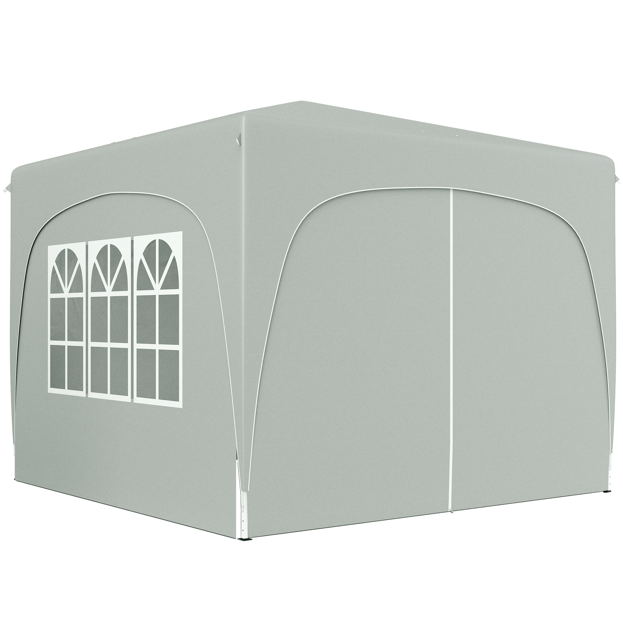 Outsunny 3 x 3 m Paviljoen, Pop-up Tuintent met Zijwanden en Draagtas, UPF50+, Hoogteverstelbaar, Zand