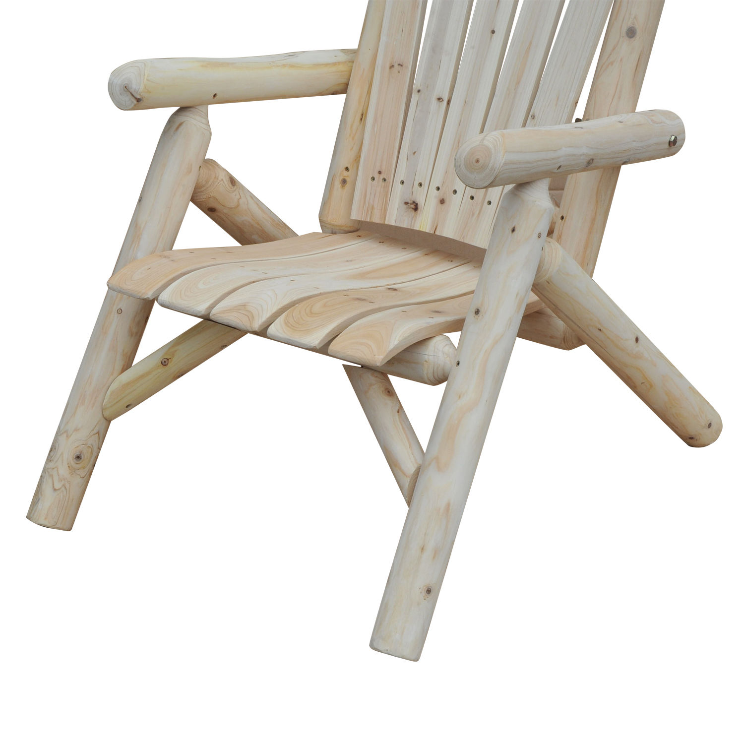Outsunny Tuinstoel tuinzetel houten stoel hoge rug met armleuningen vurenhout natuur