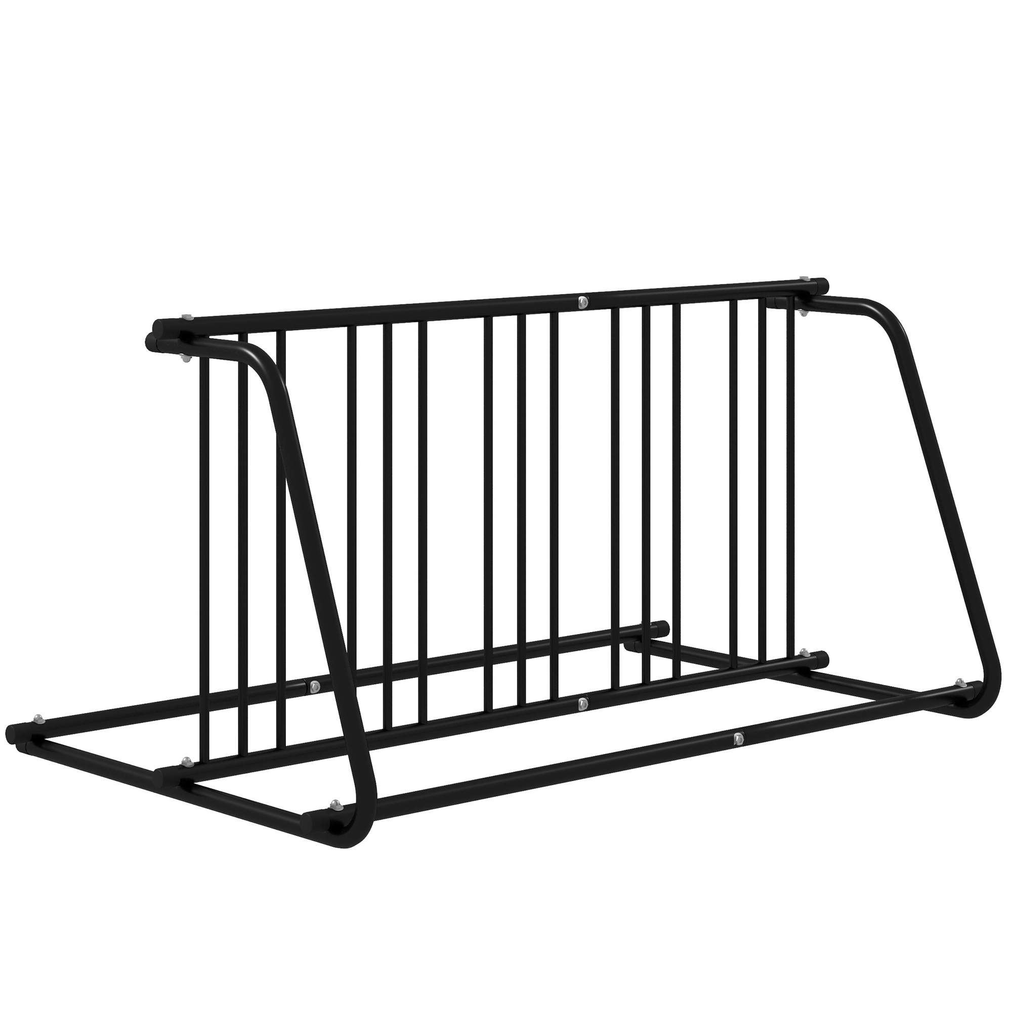 DURHAND Fietsenrek voor 4 fietsen, weerbestendig, extra bevestiging, 155 x 100 x 75 cm, Zwart