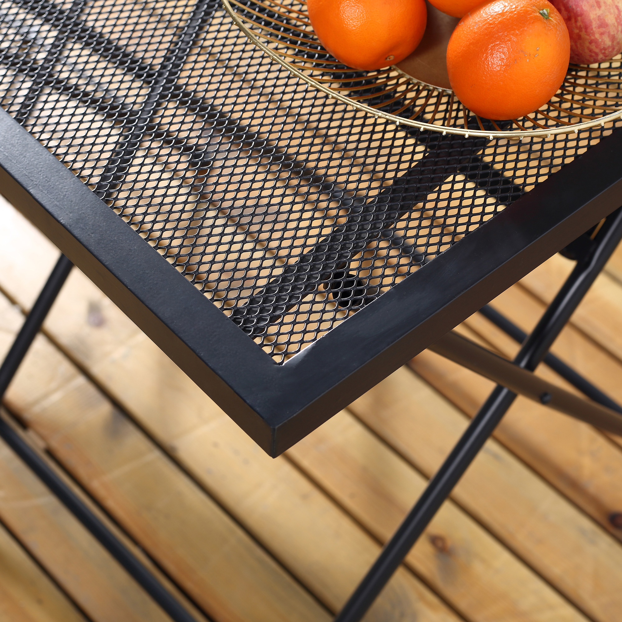 Outsunny 3-delige bistroset, opvouwbare zitgroep voor tuin, balkon