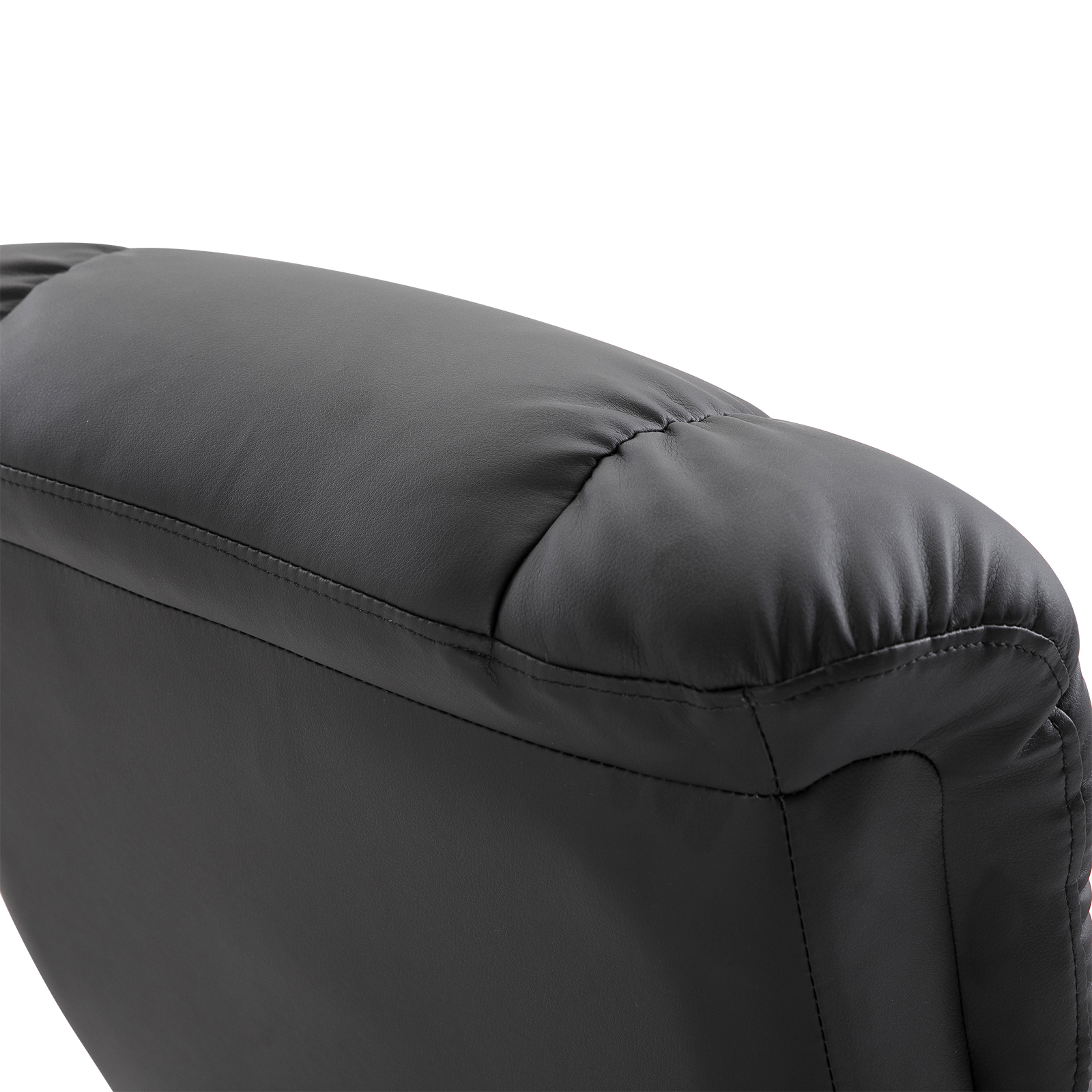 HOMCOM relaxfauteuil met massagestoel incl. kruk zwart