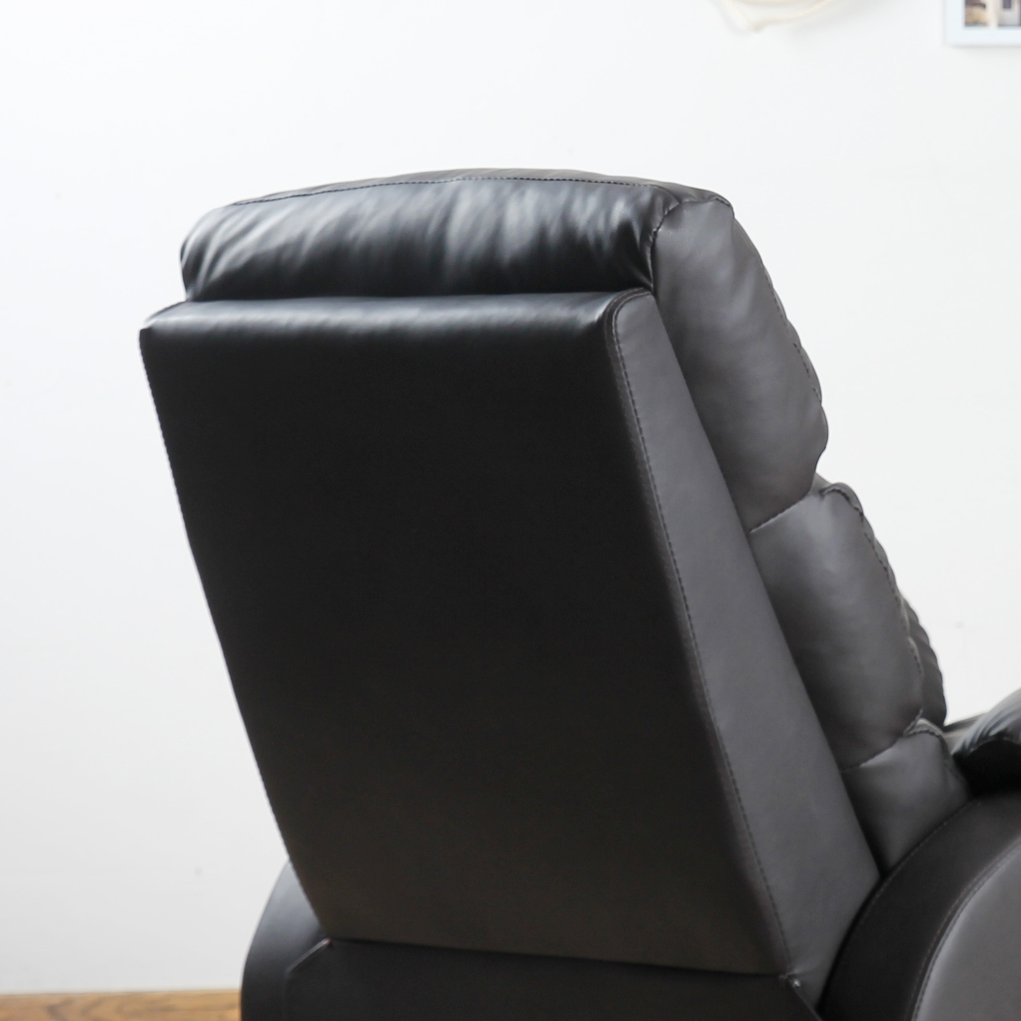 HOMCOM relaxstoel tv stoel bank stoel ligstoel verstelbaar ergonomisch kunstleer staal bruin + zwart 75 x 92 x 99 cm