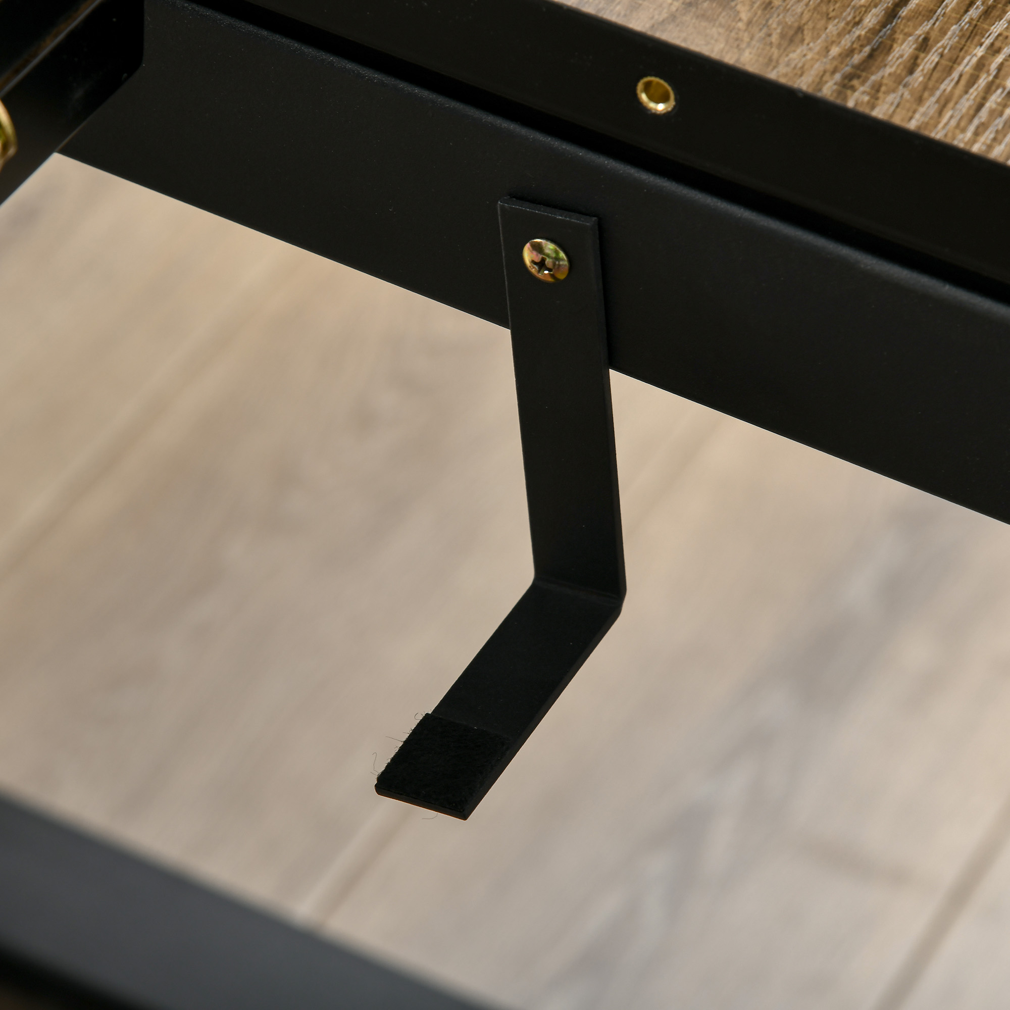 HOMCOM eettafel met uitschuifbaar tafelblad, keukentafel met houteffect, bruin