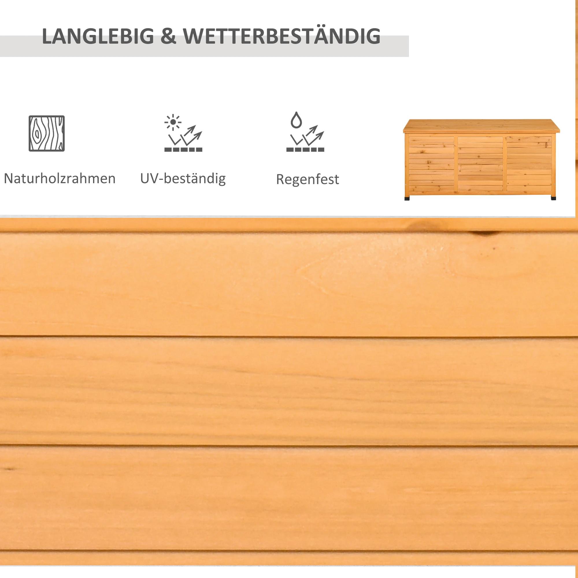 Outsunny Tuinkast gereedschapsschuur waterbestendig vurenhout groot geel