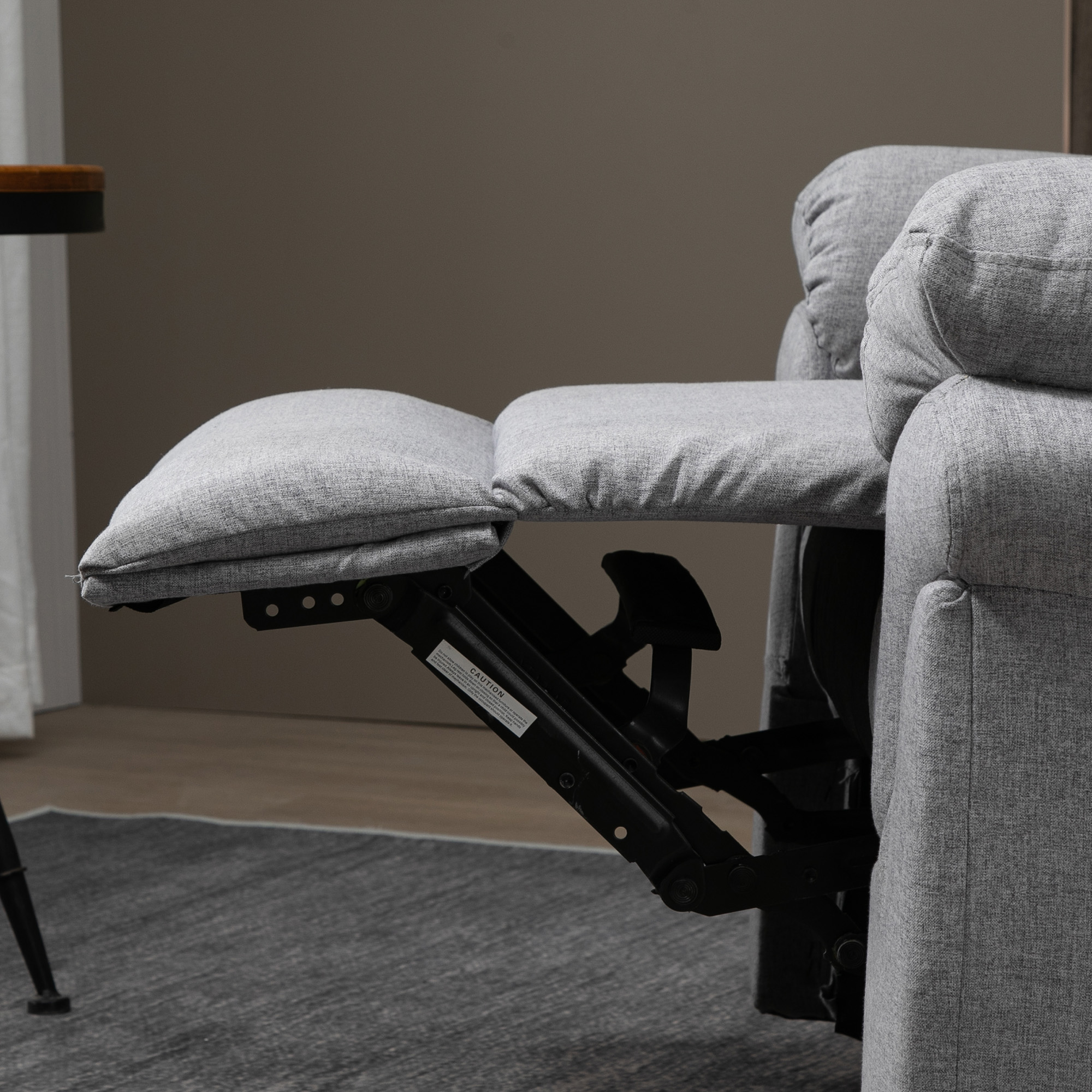 HOMCOM relaxfauteuil met ligfunctie 91 cm x 92 cm x 102 cm