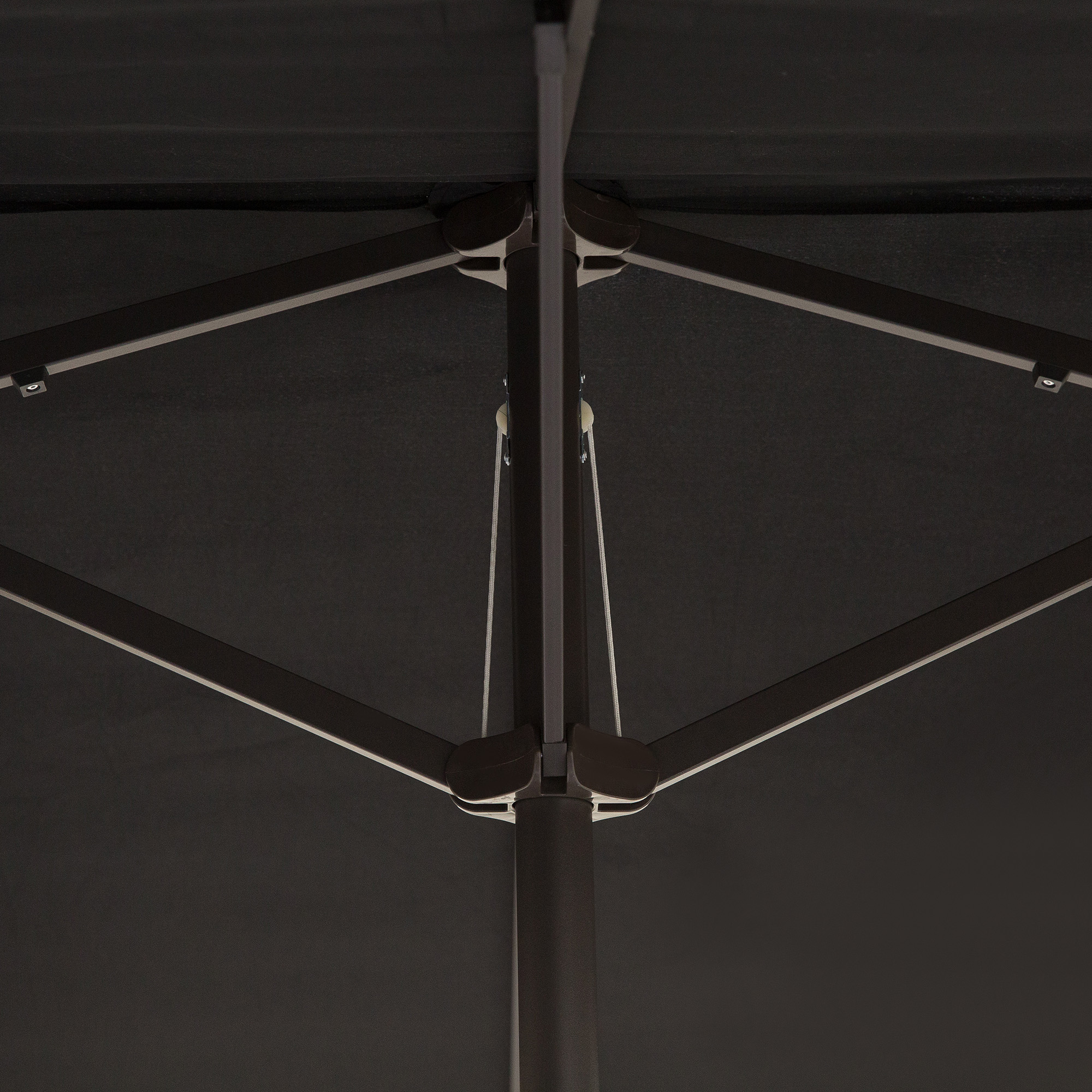 Outsunny parasol met zwengel tuinparasol dubbele marktparasol 460 x 270 cm zwart