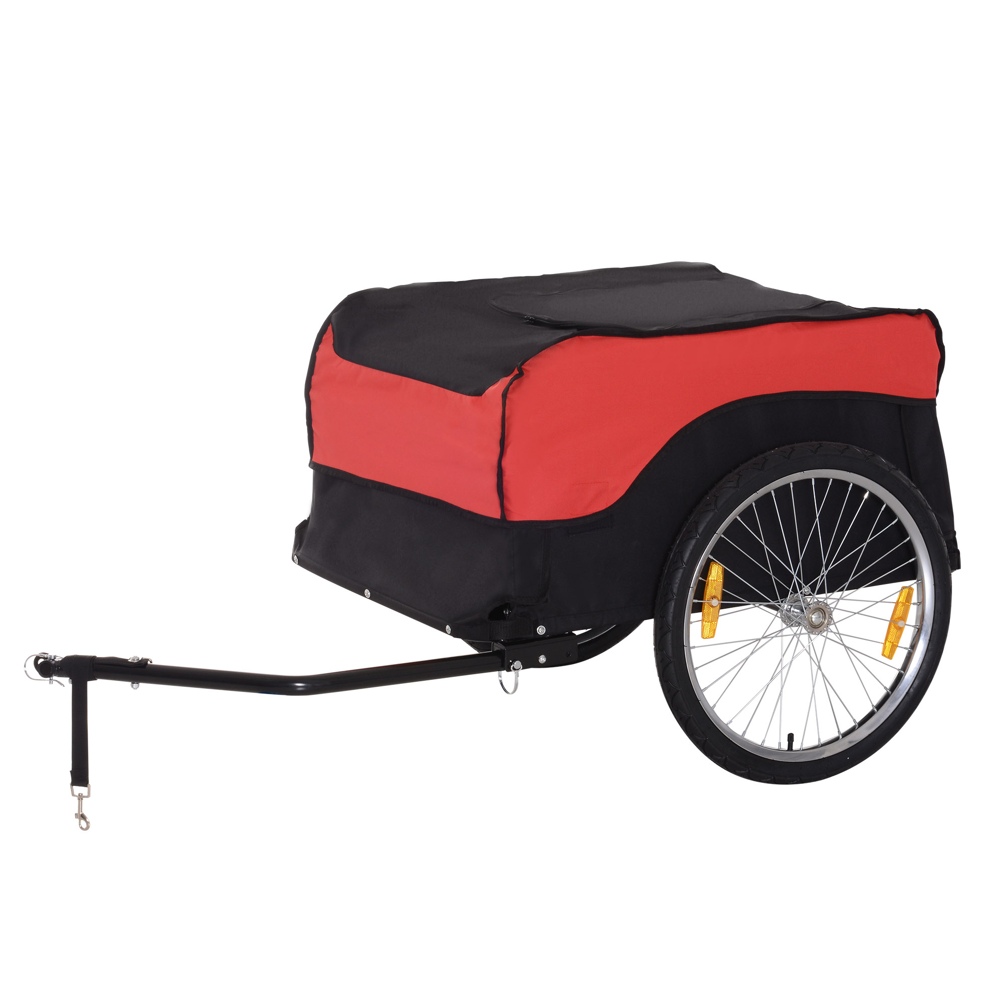 HOMCOM fietsaanhanger rood-zwart