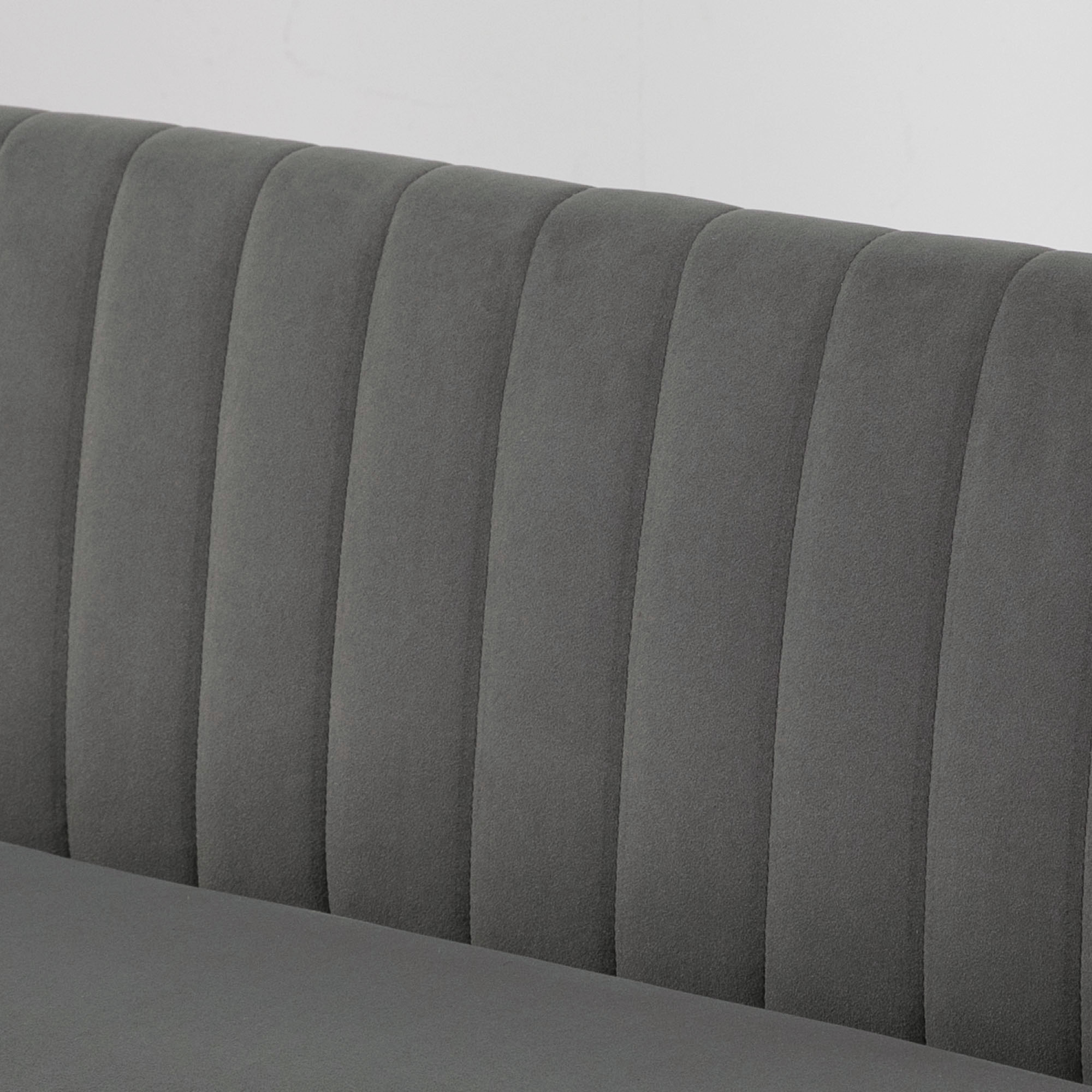 HOMCOM Sofa Retrodesign 2-zitsbank, houten poten, 117 cm x 56,5 cm x 77 cm, Donkergrijs