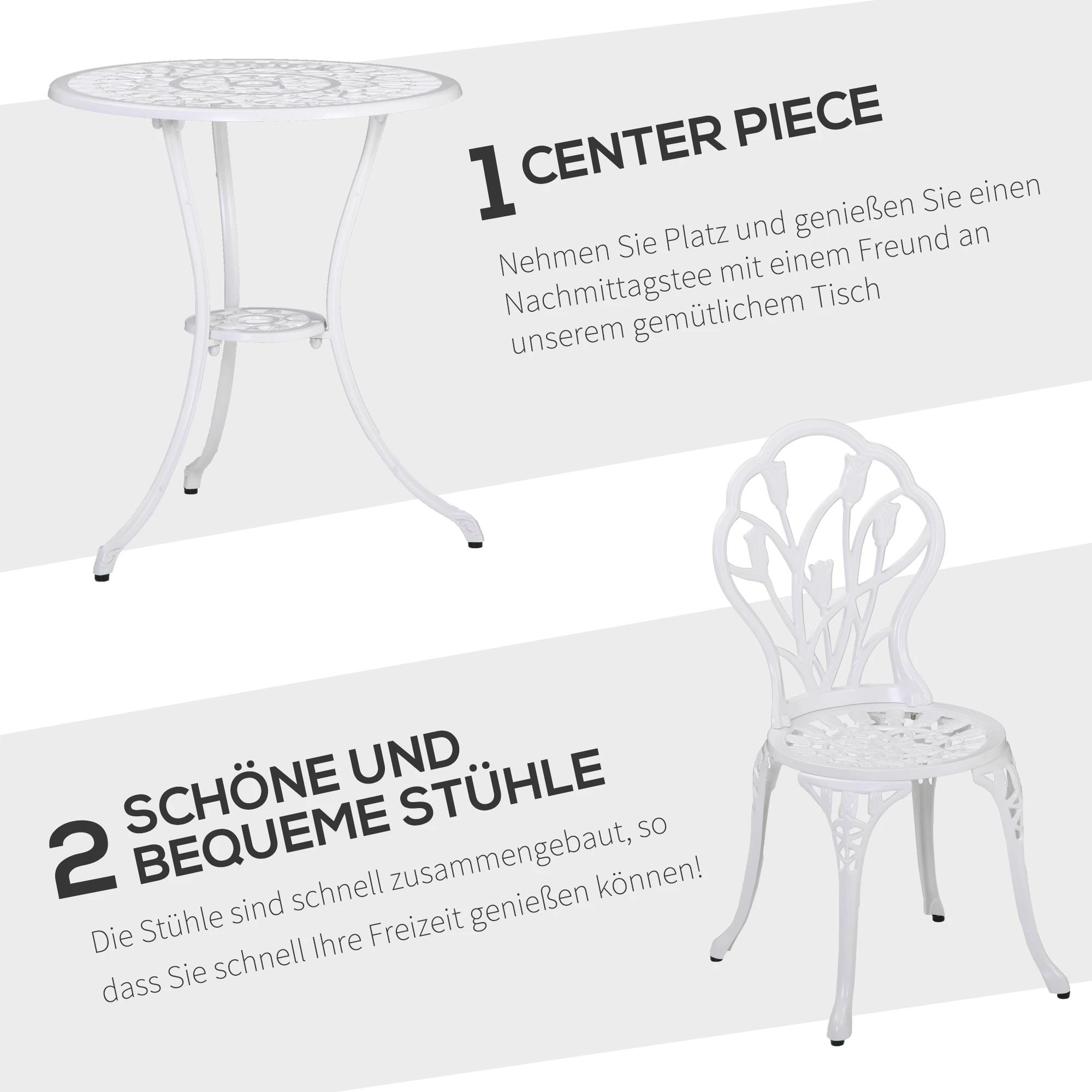 Outsunny 3-delige bistroset