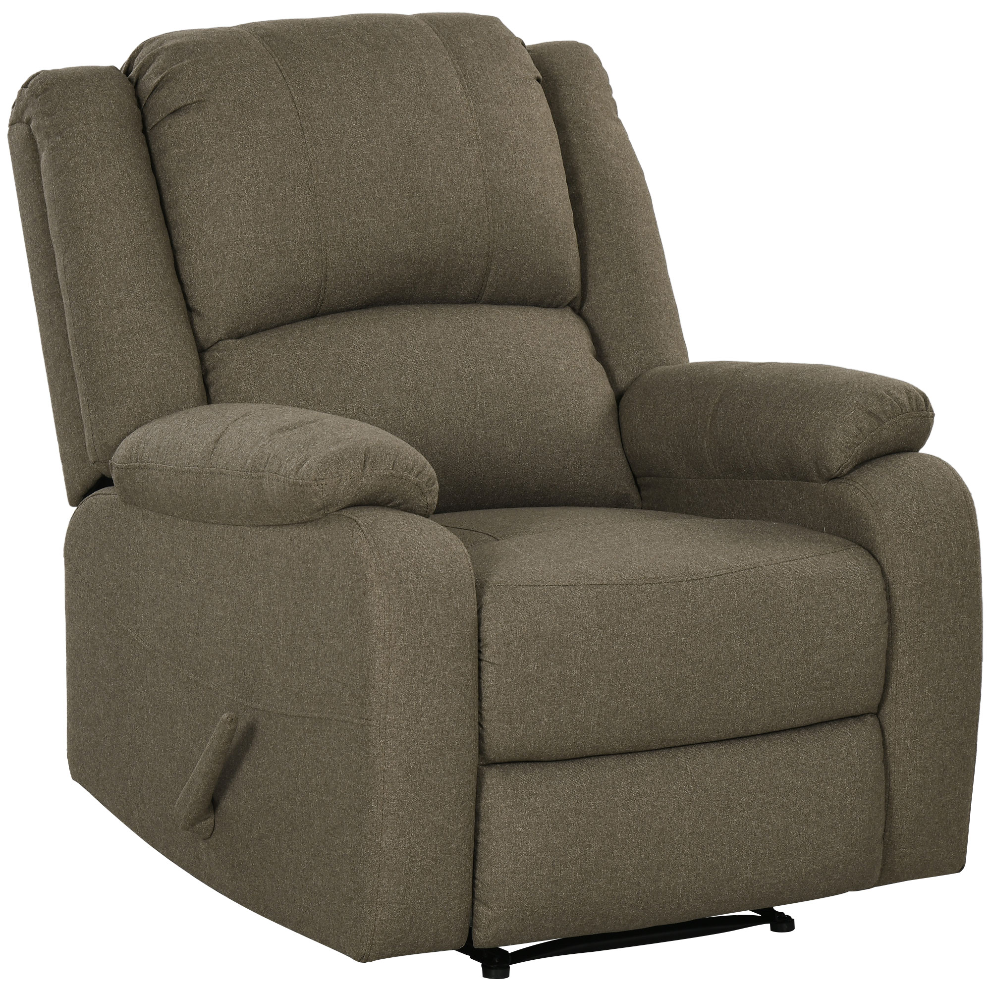 HOMCOM Relaxfauteuil met Ligfunctie en Voetsteun, Verstelbaar, Tot 150 kg, Stalen Frame, 90 x 96 x 98 cm, Bruin