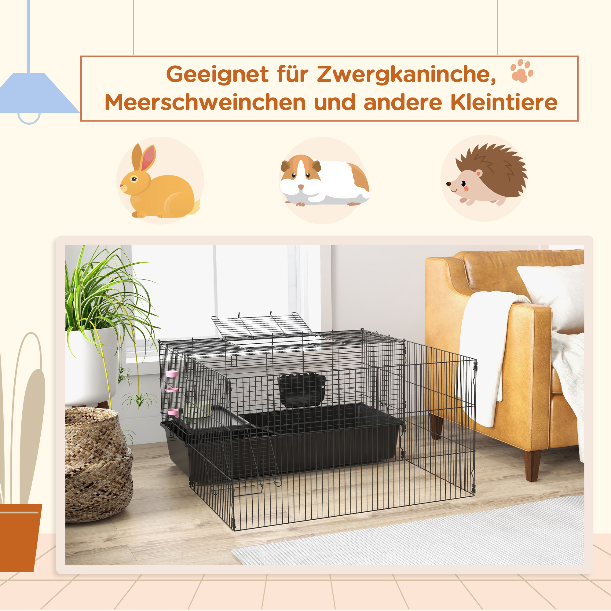 PawHut Rolcontainer archiefkast, 3 laden, afsluitbaar, verrijdbaar, 37 cm x 43,5 cm x 60 cm, wit