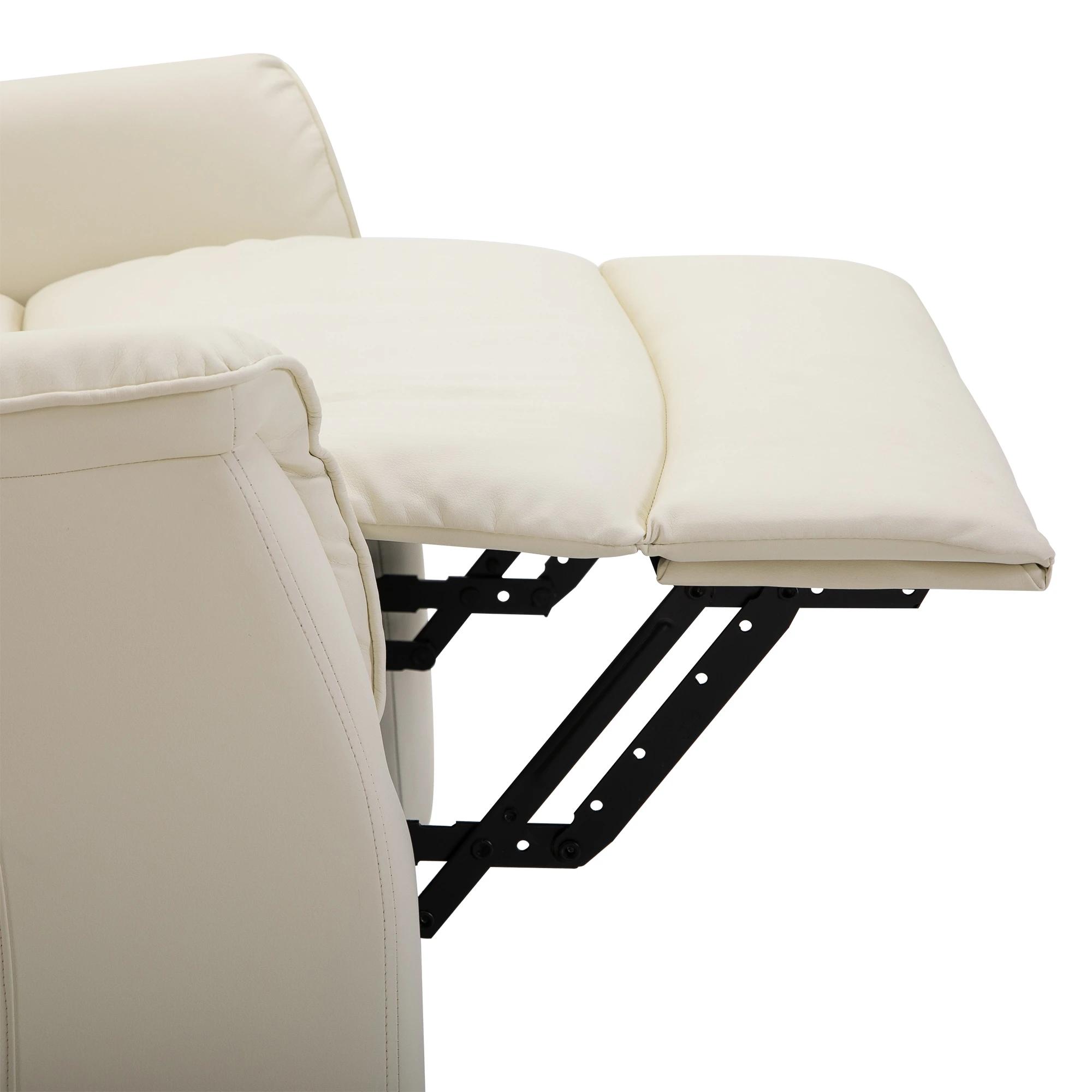 HOMCOM opstastoel tv-stoel met opstahulp elektrisch ligfunctie PU beige, 80 x 94 x 104 cm