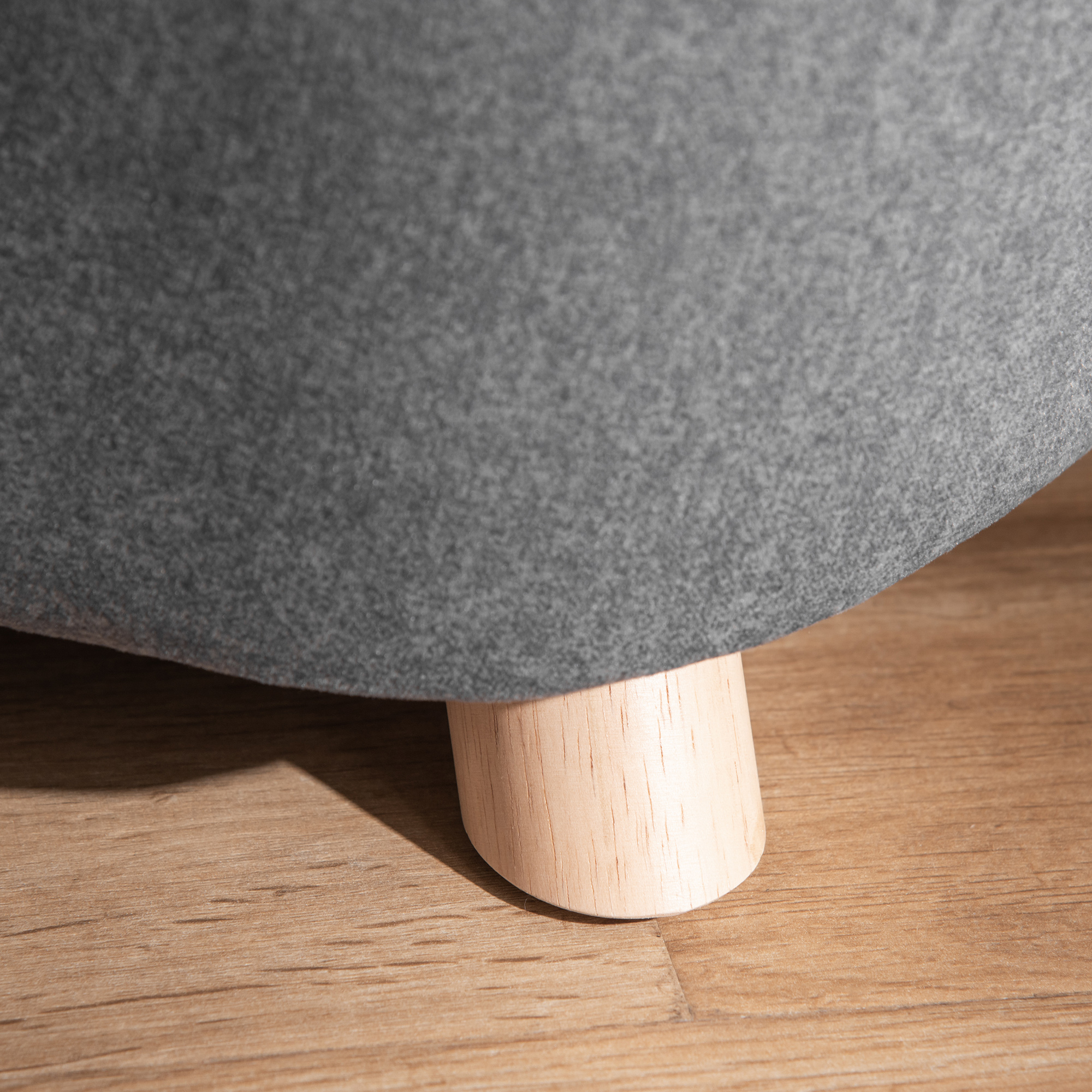PawHut hondenbank hondenmat hondenmand hondenbank hondenbank kattenbank met kussen achterzak pluche schuim grenen hout donkergrijs 70 x 47 x 30 cm