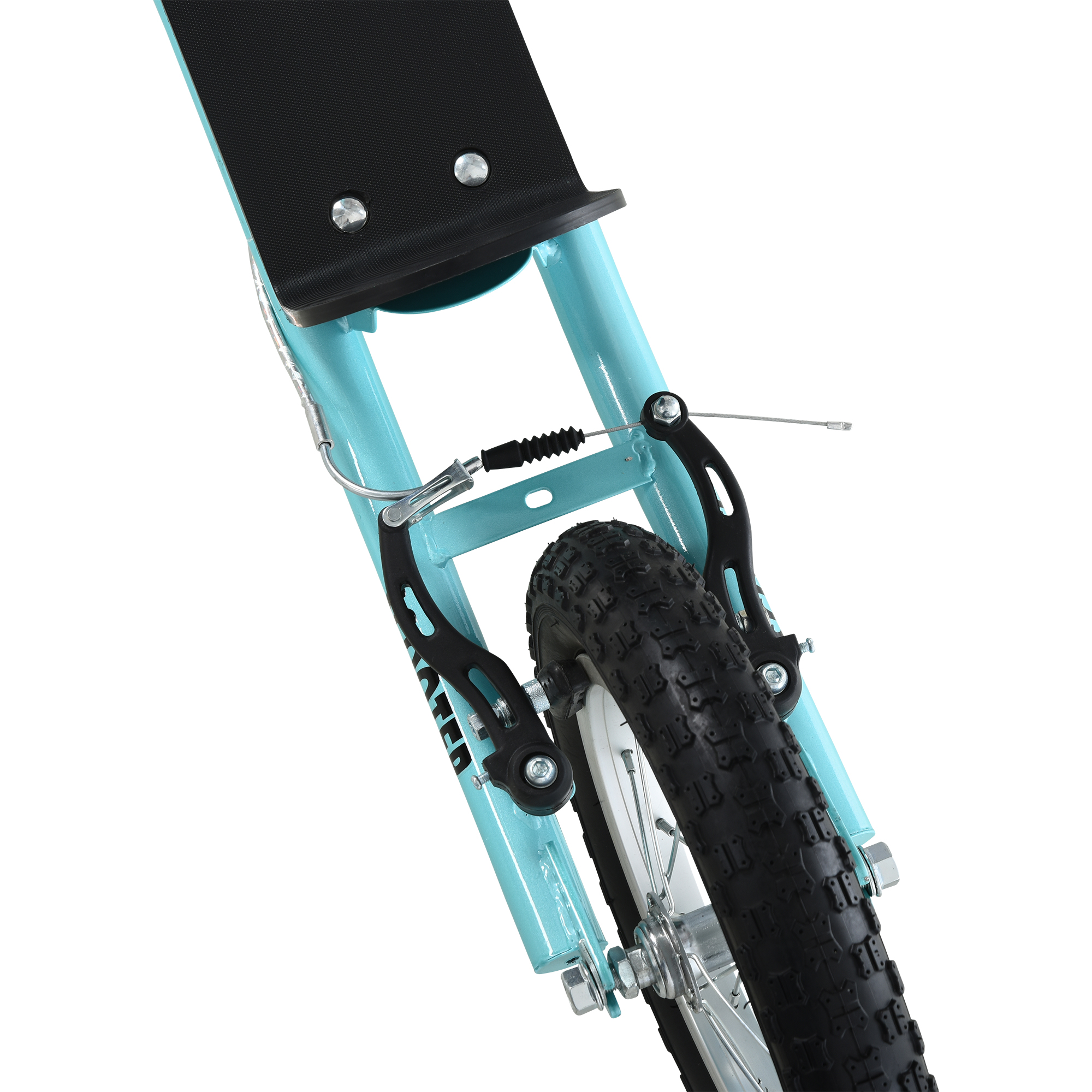 HOMCOM kinderscooter stuur verstelbare step step stadsscooter kinderstep kickboard met luchtbanden 12 inch vanaf 5 jaar blauw 120 x 58 x 75-80 cm