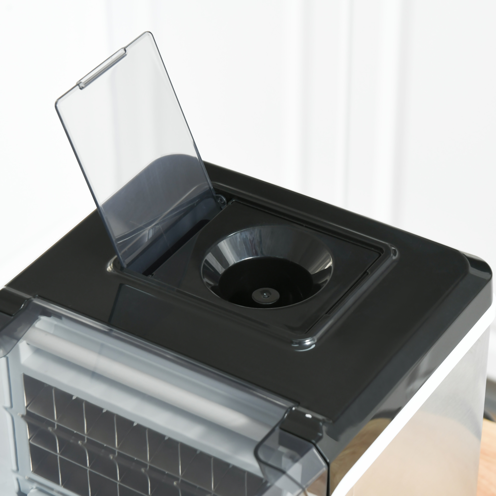 HOMCOM ijsblokjesmachine 20 kg/24u 2.3 l ijsblokjesmachine met 3.2 l waterreservoir display RVS zilver 25,2 x 36 x 37,1 cm