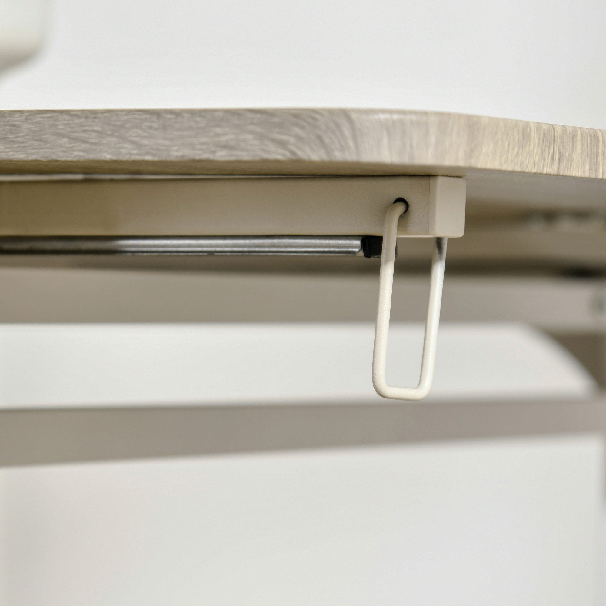 HOMCOM 3-delige Eetkamerset, Klaptafel met 2 Stoelen, 110 cm x 70 cm x 75 cm, Wit + Natuur