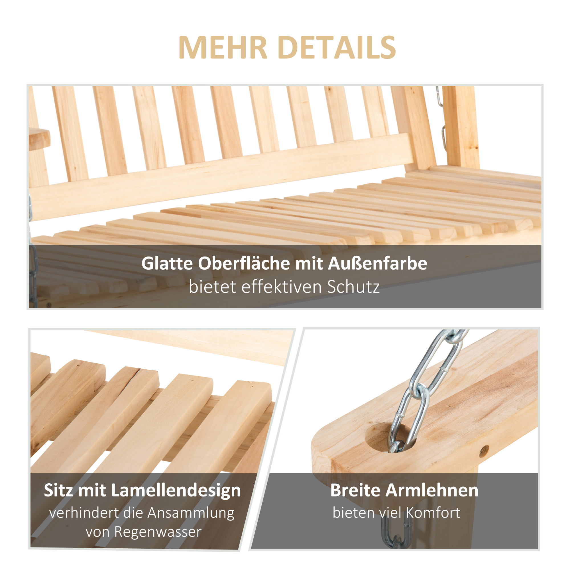 Outsunny tuinschommel voor 2 personen 117 cm 69 cm x 60 cm