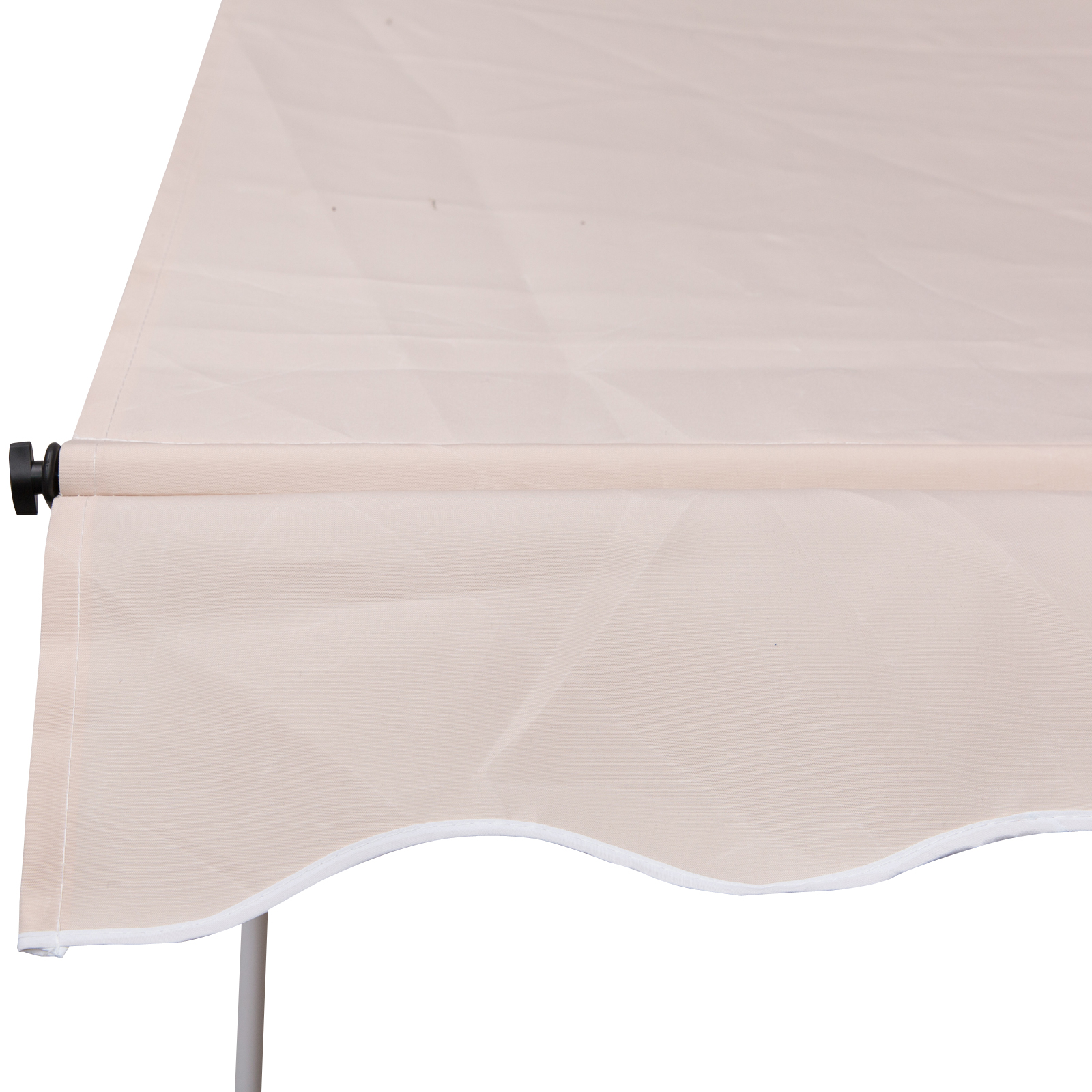 Outsunny Luifel vouwarm knikarmluifel zonwering handslinger balkon aluminium 2 x 1,5 m beige